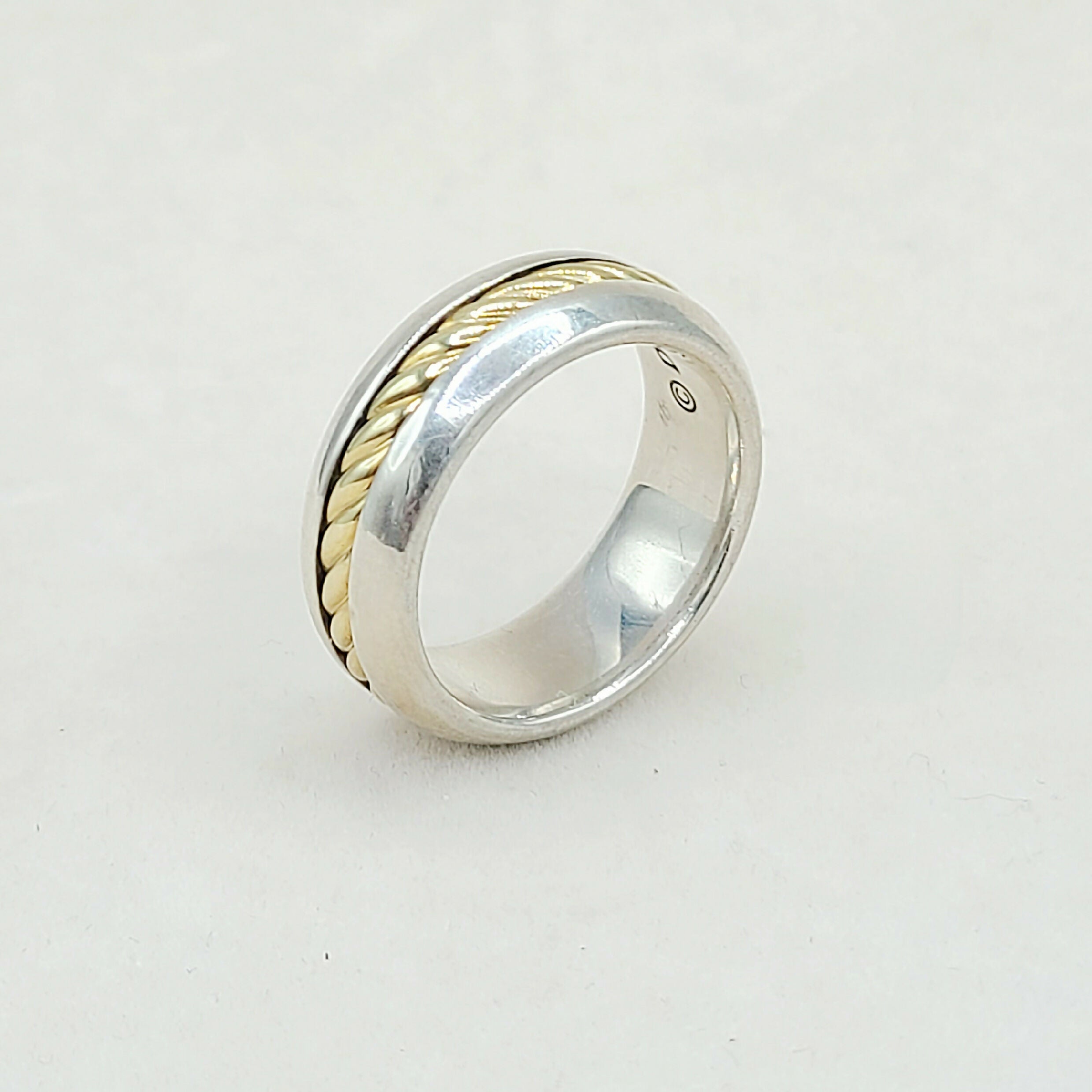 David Yurman Cable Band Ring 8mm Silver & 18K Gold、mySite、hinf8tx79