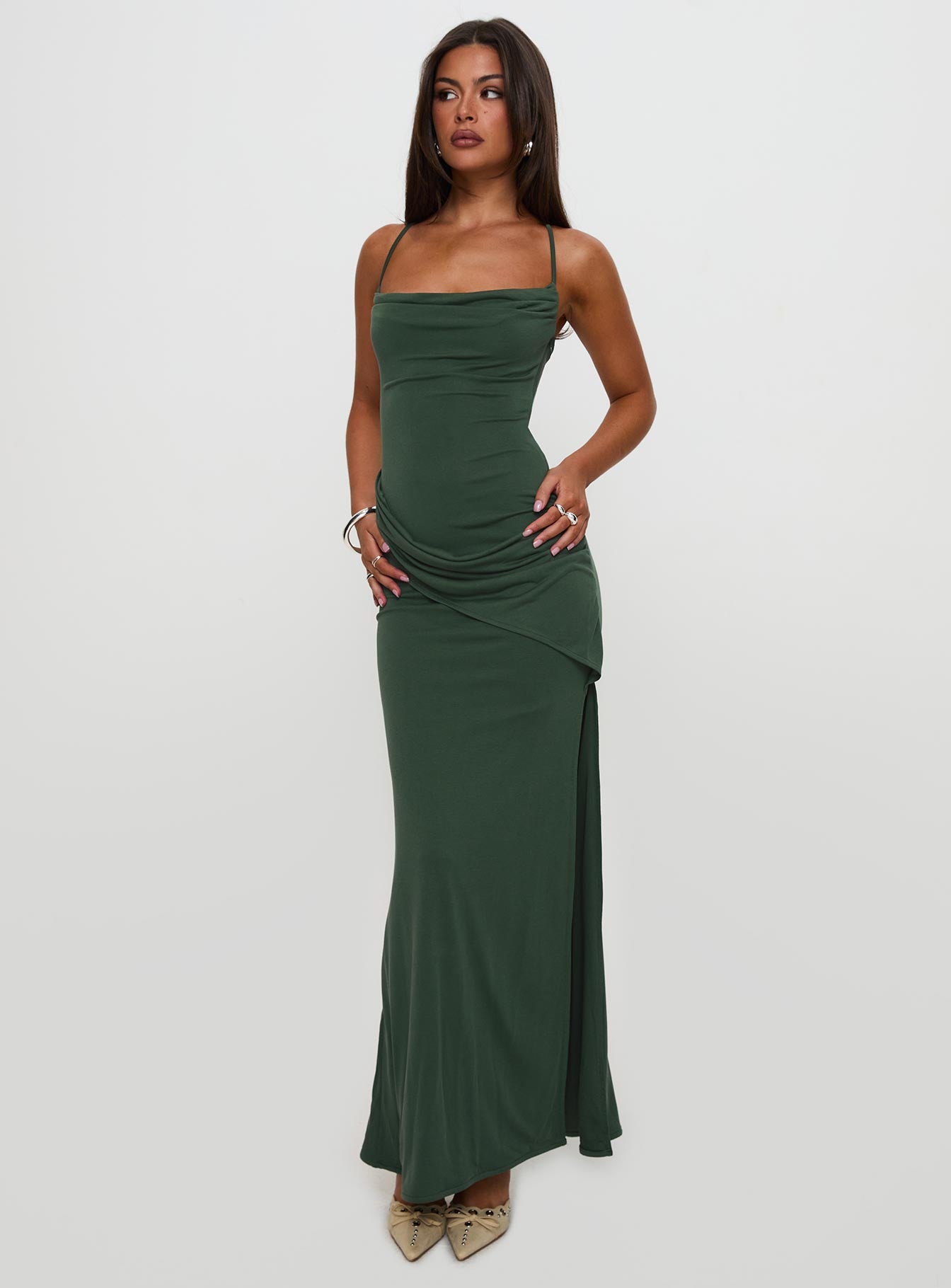 Marchesi Maxi Dress Green、mySite、solidvoid