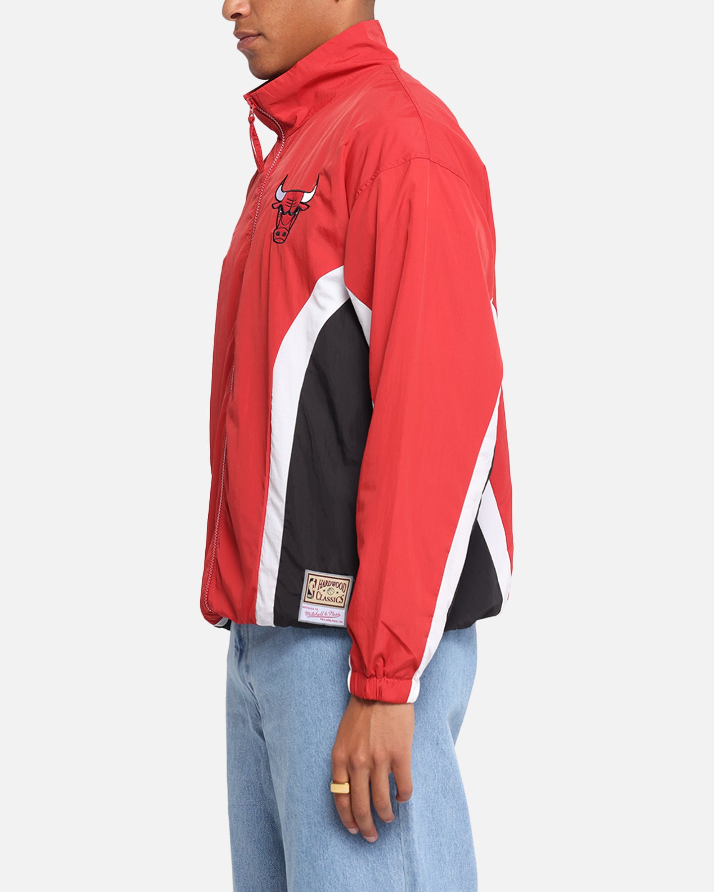 Mitchell & Ness Chicago Bulls Nylon Track Jacket Red/Black、mySite、zt4zffjzw
