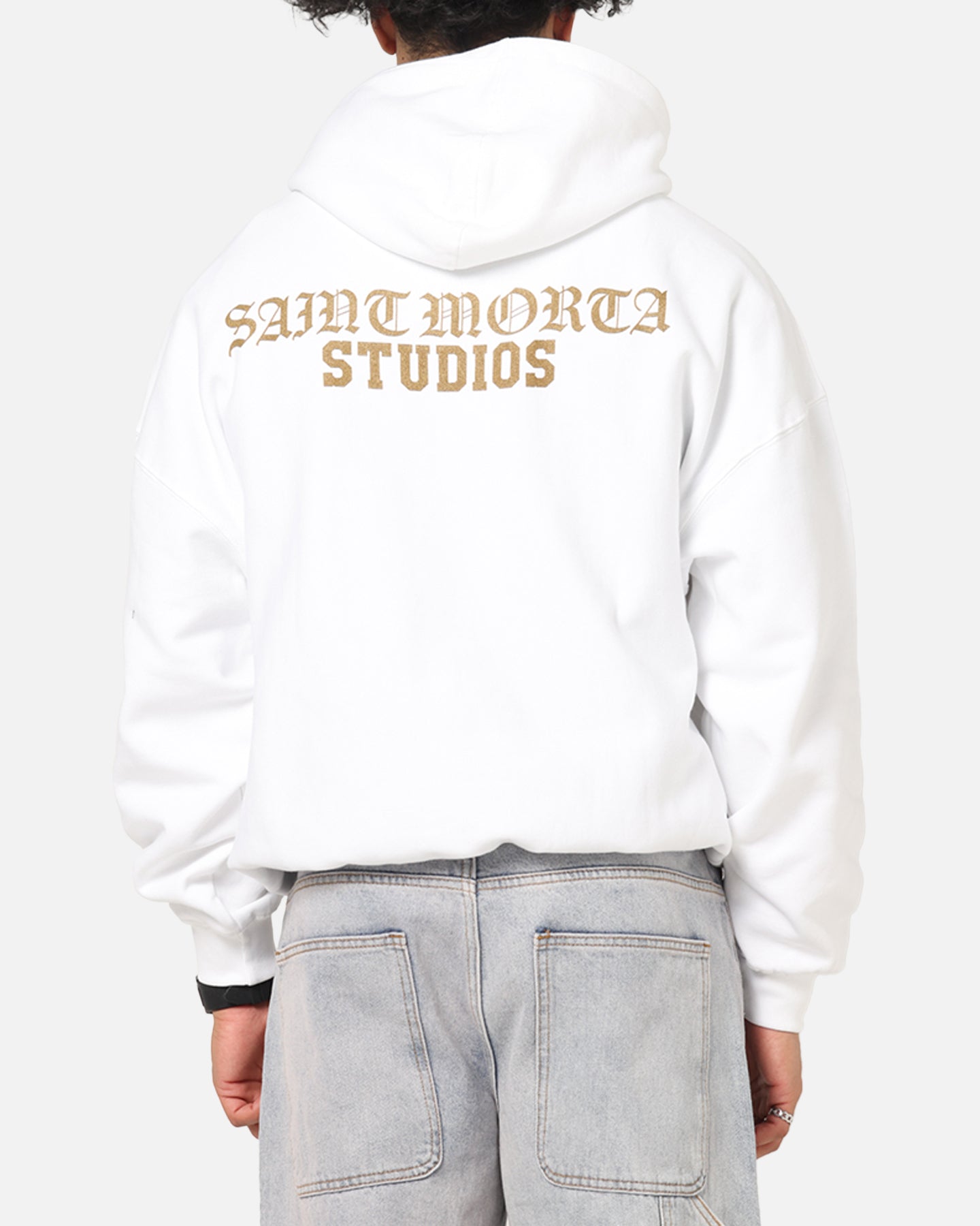 Saint Morta Studios Boxy Hoodie White、mySite、zt4zffjzw