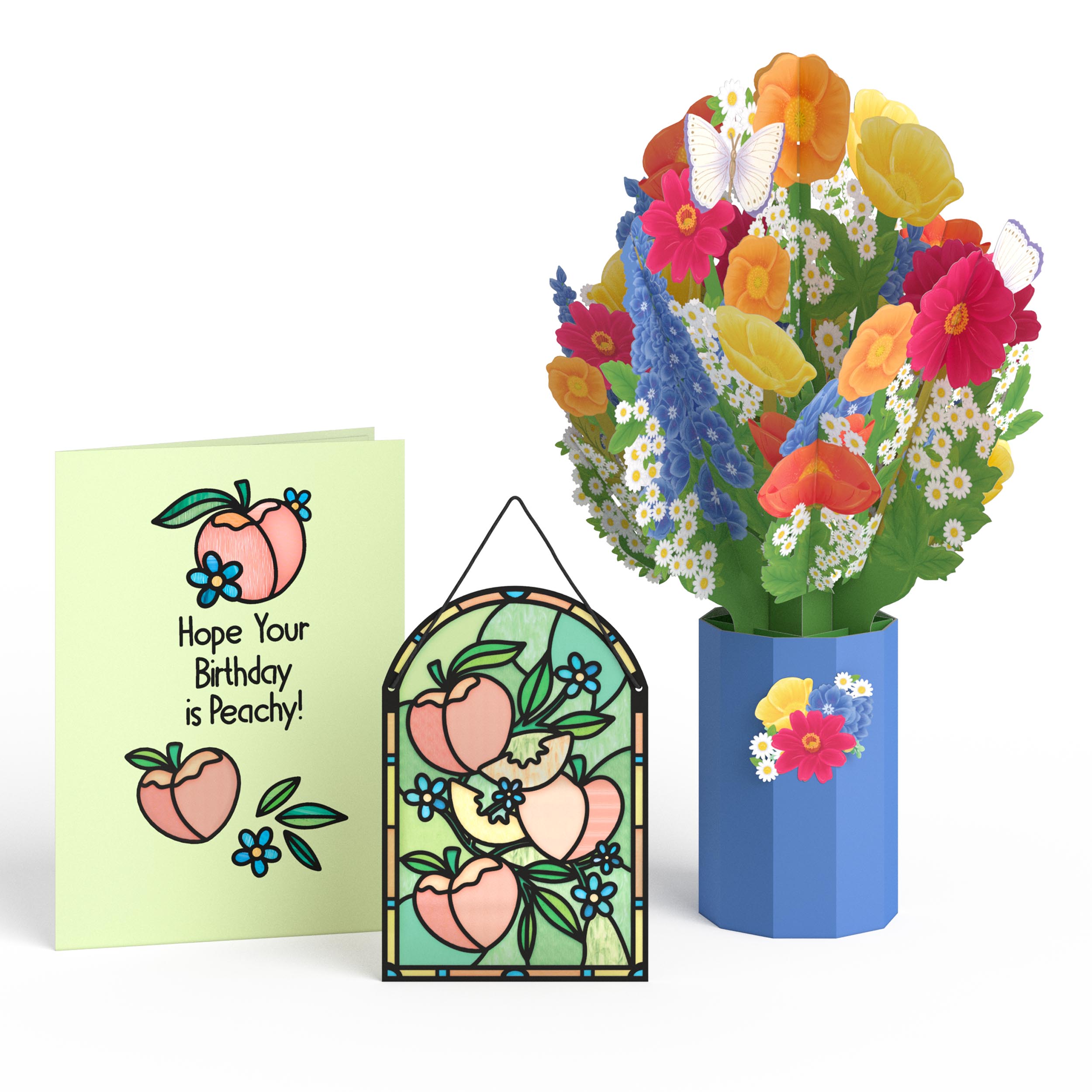Hope Your Birthday is Peachy Suncatcher Card & Pop-Up Bouquet Bundle、mySite、solidvoid