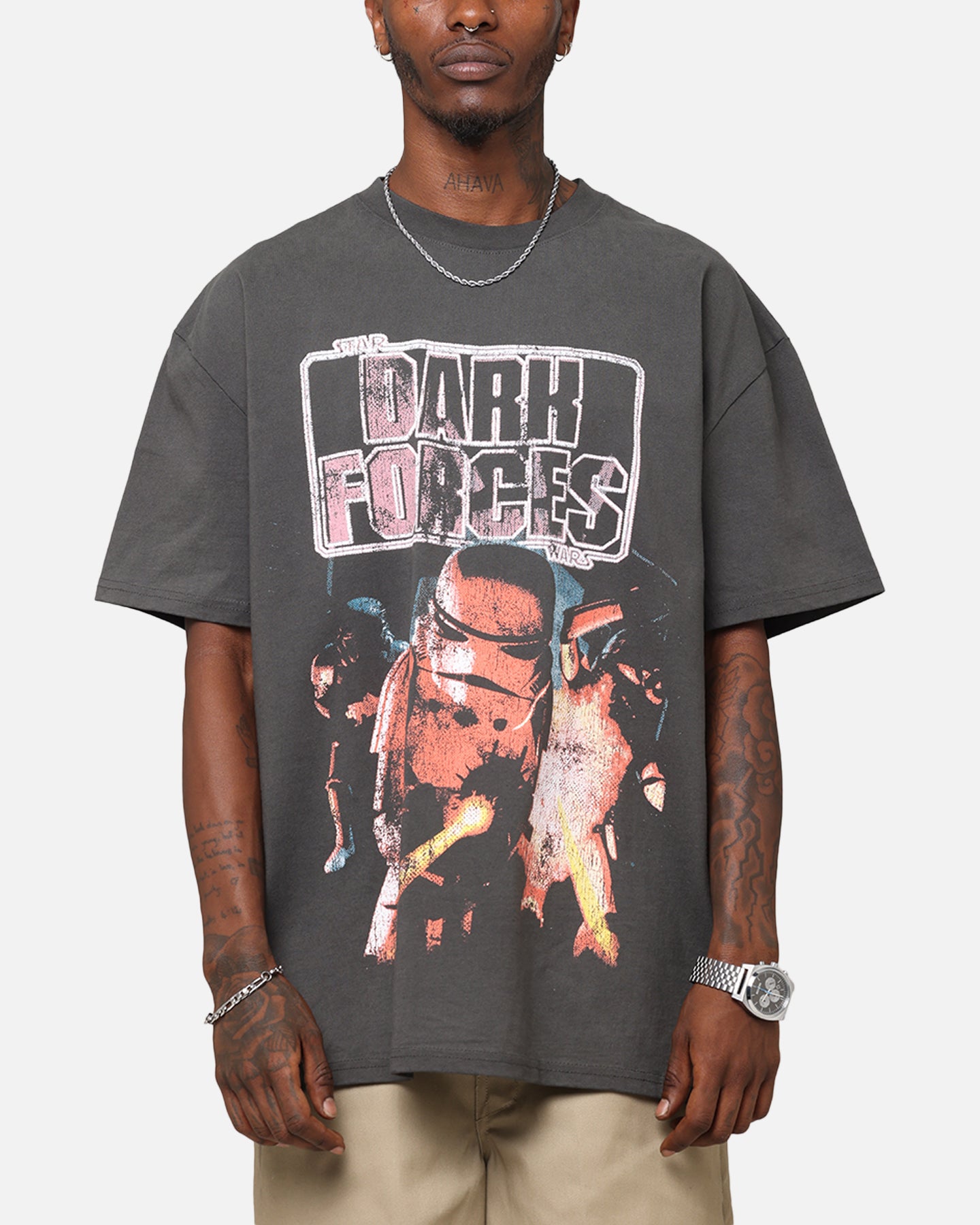 American Thrift Star Wars Battlefront Dark Forces Heavy T-Shirt Black Wash、mySite、zt4zffjzw