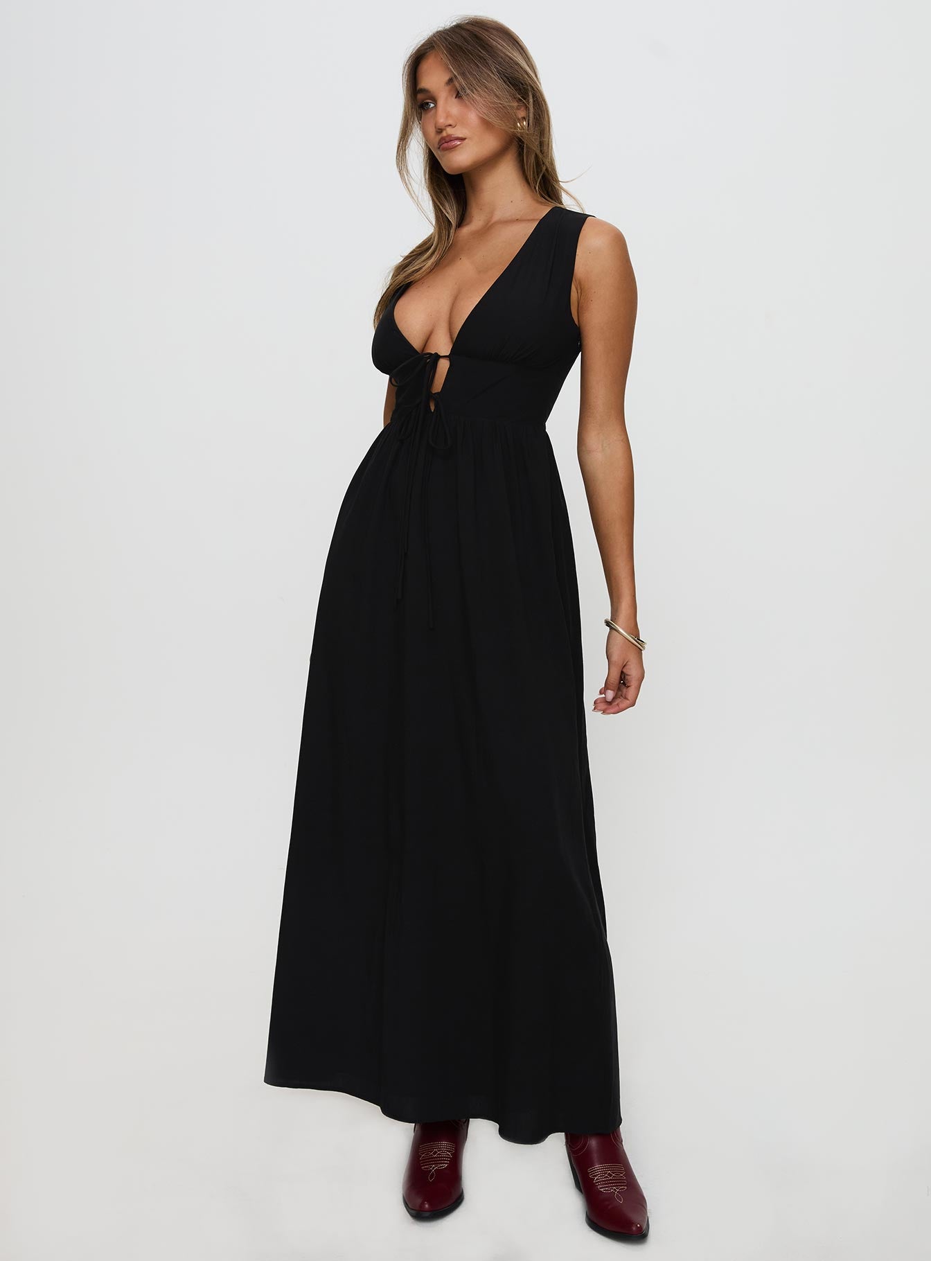 Pokey Maxi Dress Black、mySite、solidvoid