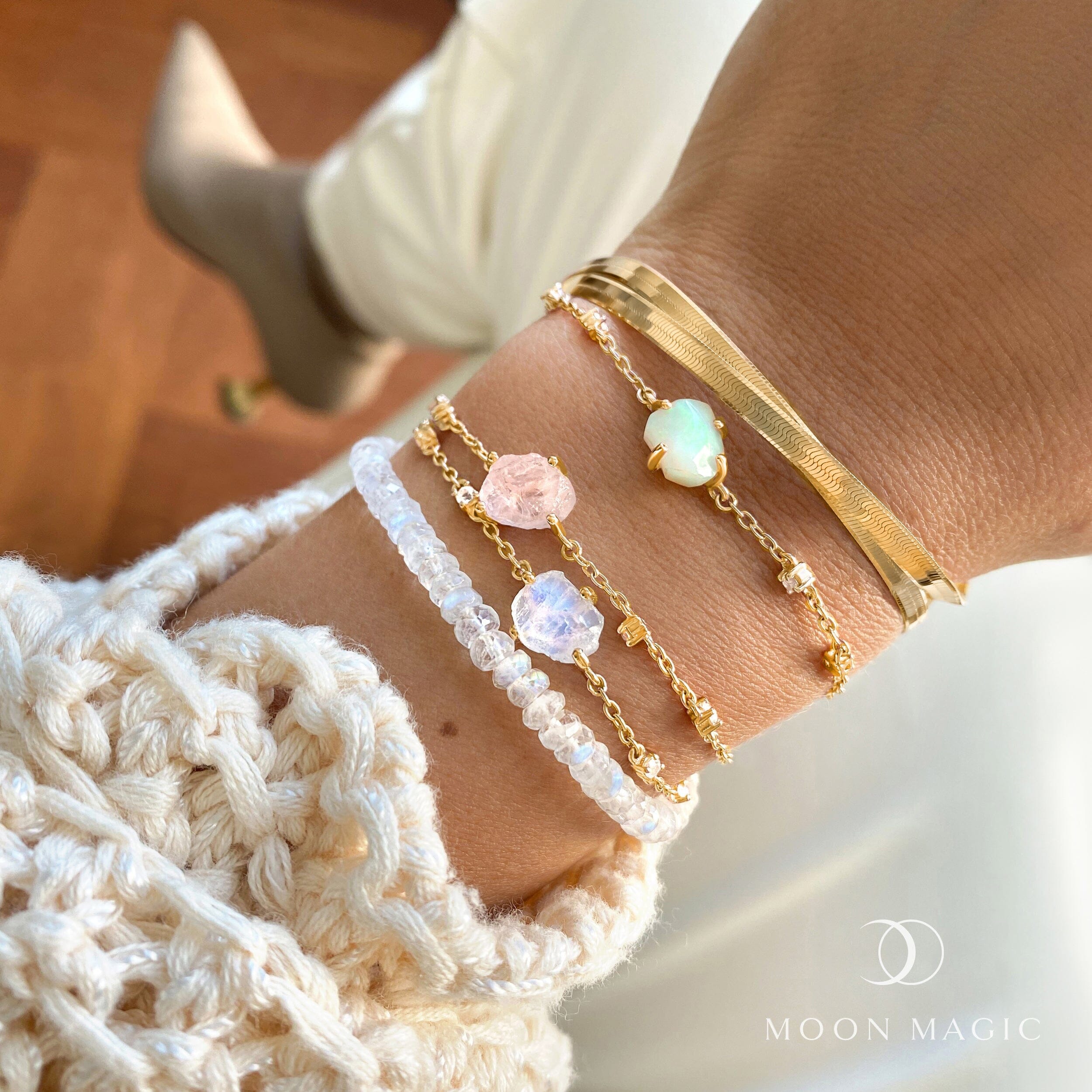 Raw Crystal Bracelet - Moonstone 'Intuition'、mySite、hinf8tx79