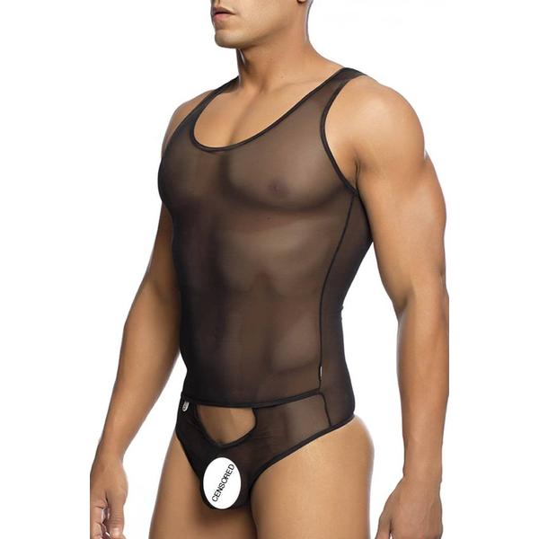 MOB Mesh Thong Body Tulle | Black | Erotic Wear | Stretchy、mySite、bottomscart