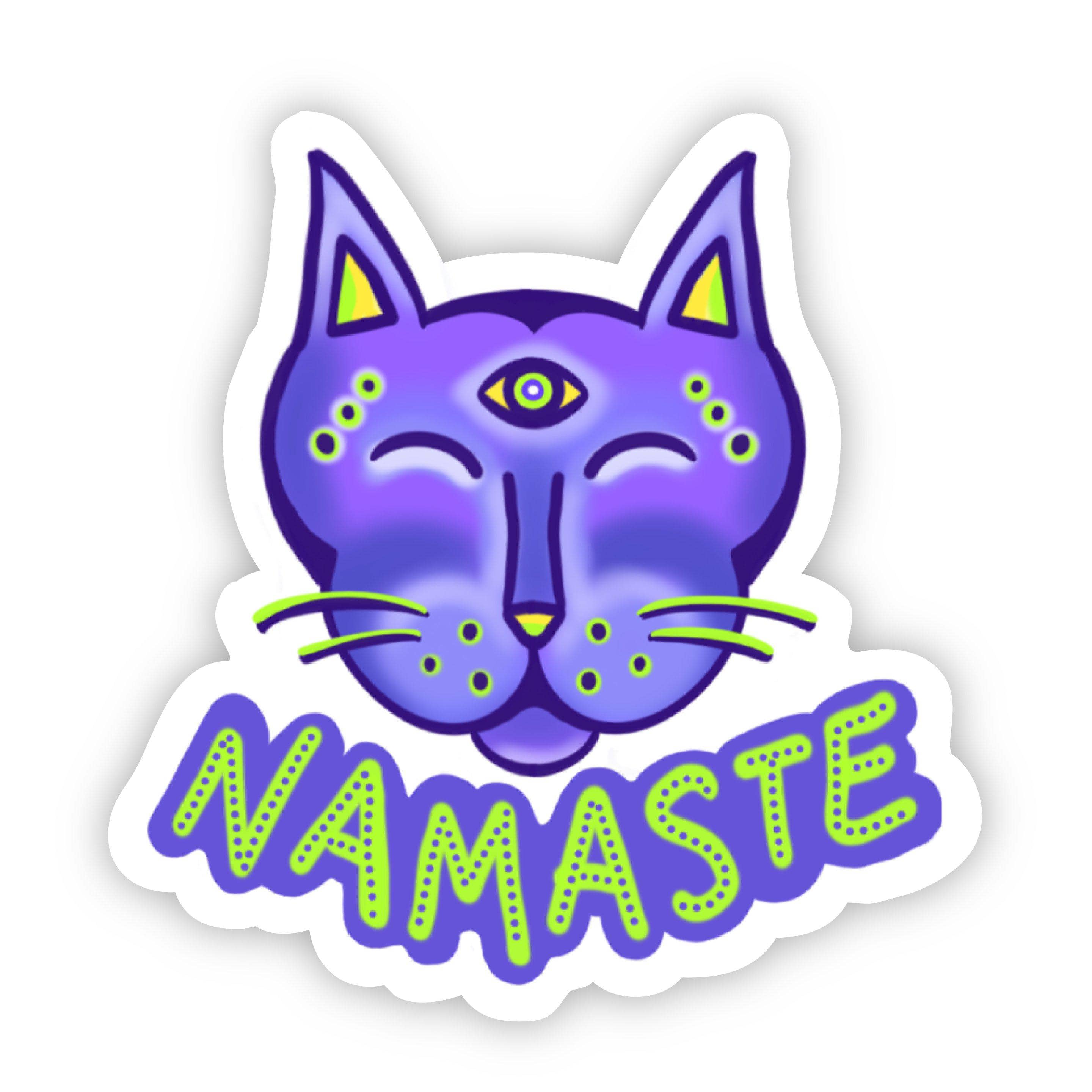  Namaste Cat Sticker、mySite、elrpsem3k