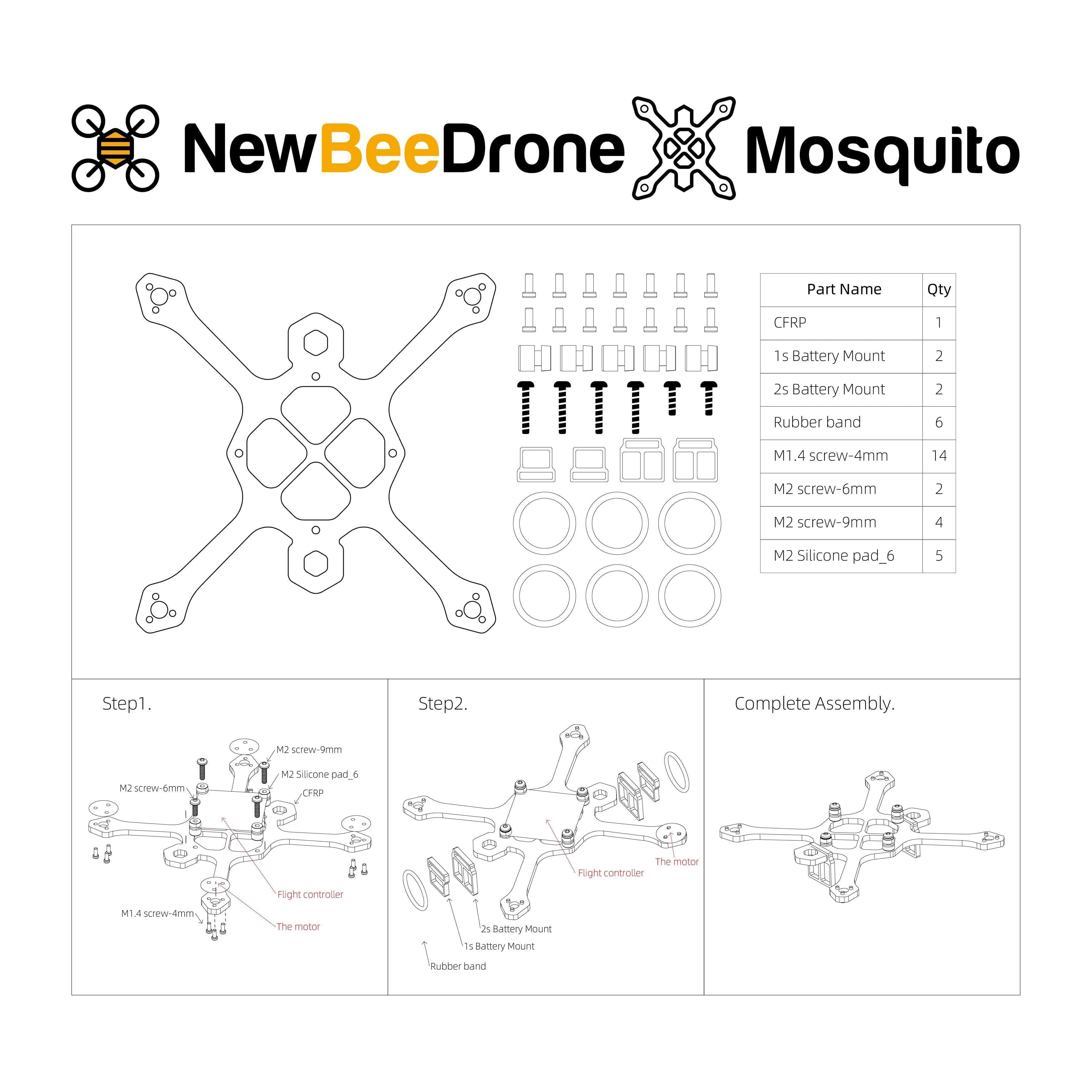  NewBeeDrone Mosquito XL Frame、mySite、merchandisen