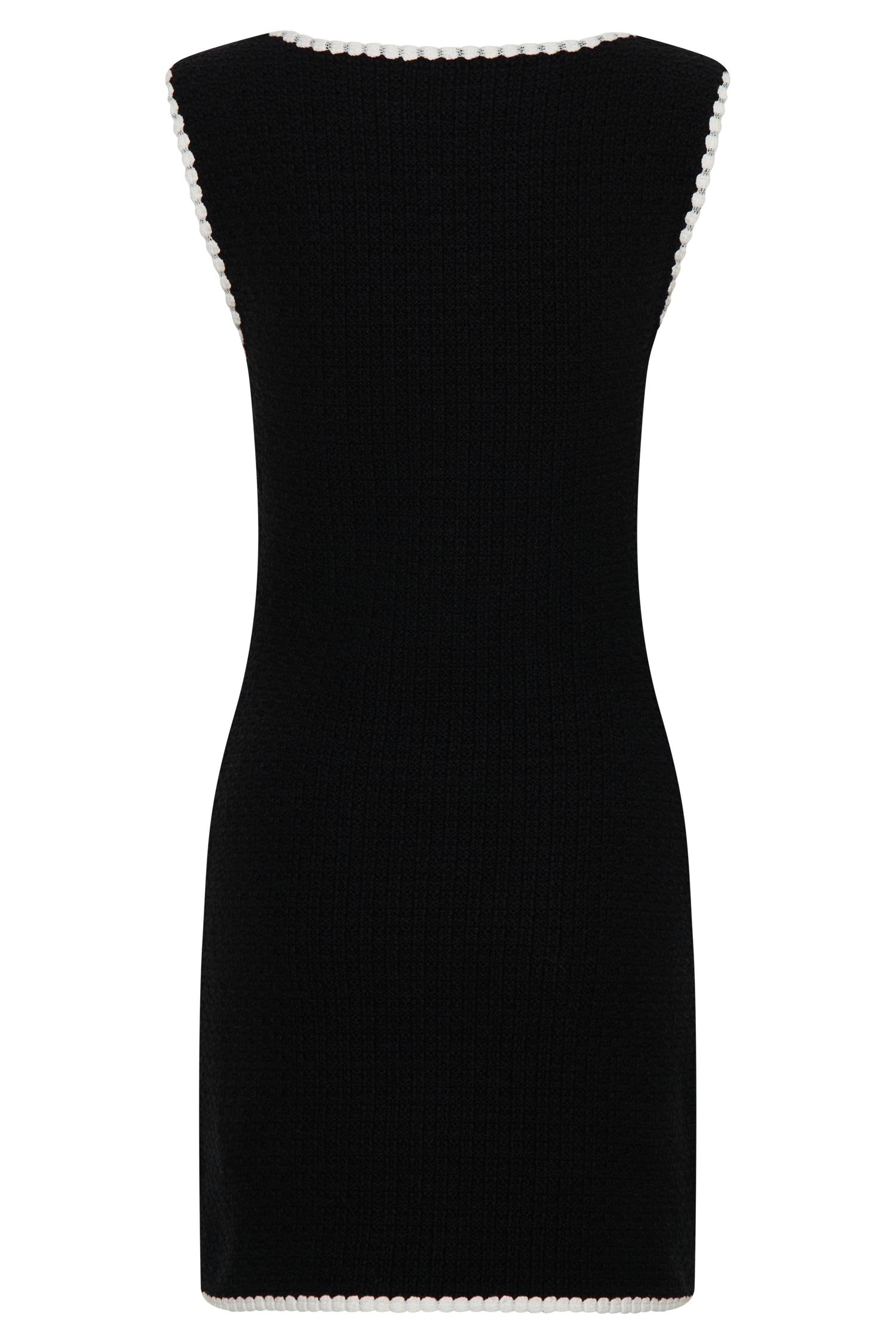 Mia Contrast Knit Mini Dress - Black/White、mySite、solidvoid