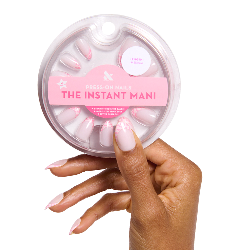 Pink Cheetah - Press-On | Medium | Almond、mySite、solidvoid