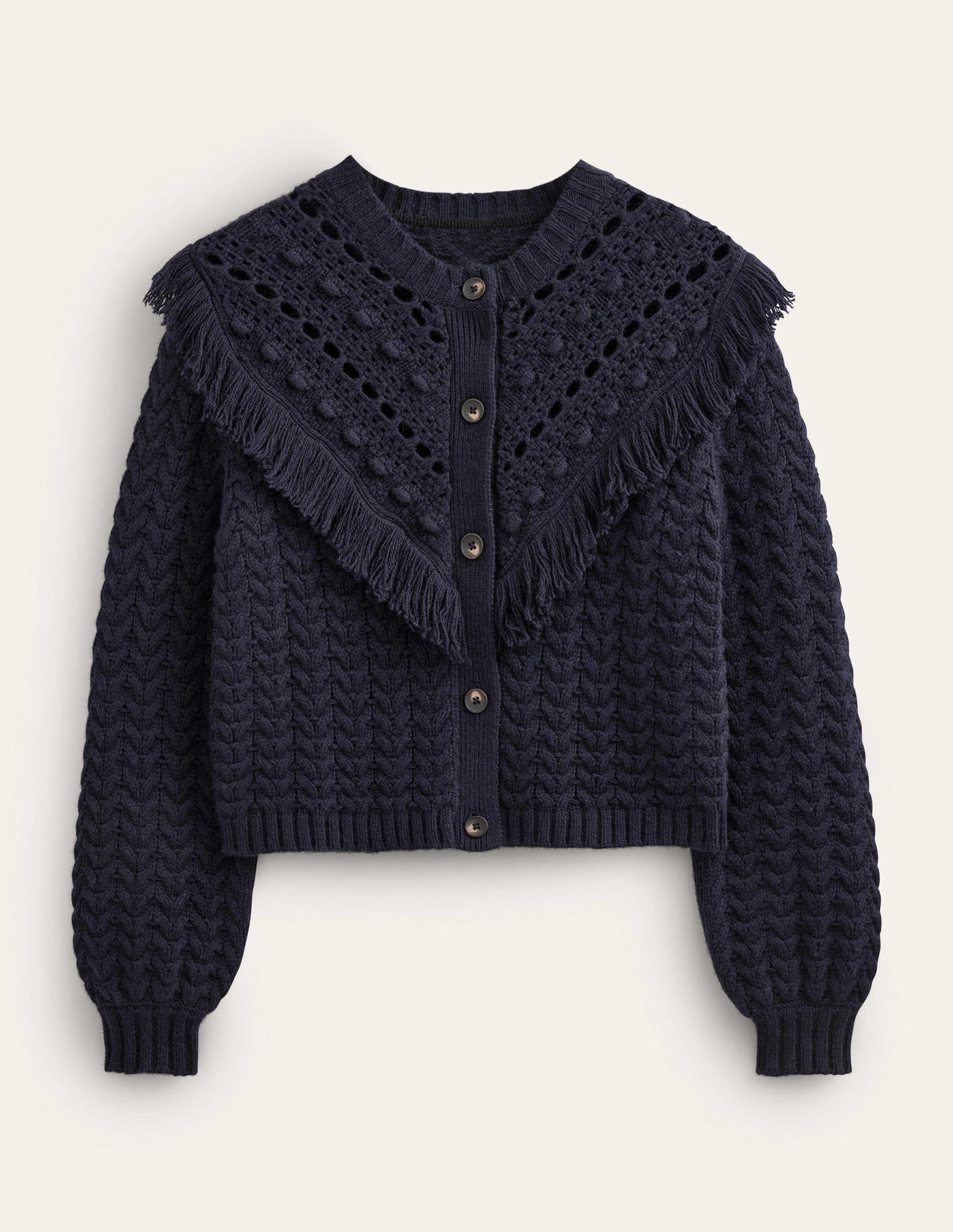  Fringe Detail Cardigan-Navy、mySite、ashleygrahame