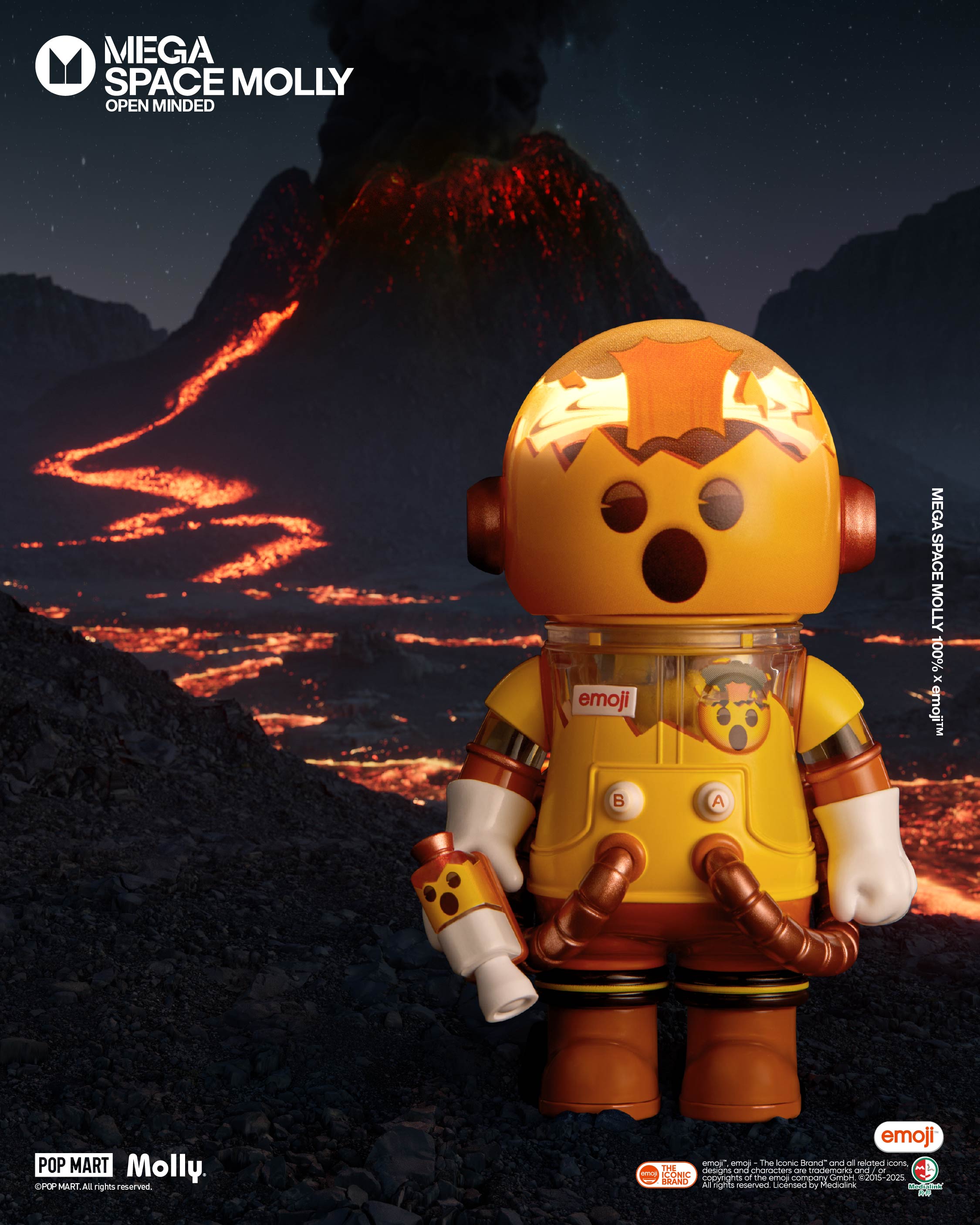  POP MART MEGA SPACE MOLLY 100% × emoji™ Series、mySite、greenlandpopulation