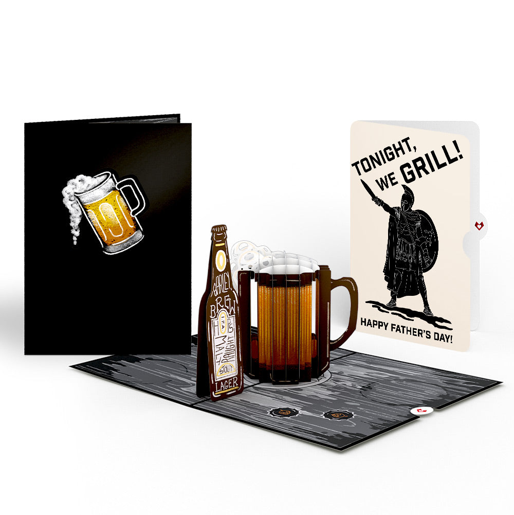 Beer Father's Day Pop-Up Card and Spartan Grilling Sentiment Set、mySite、solidvoid