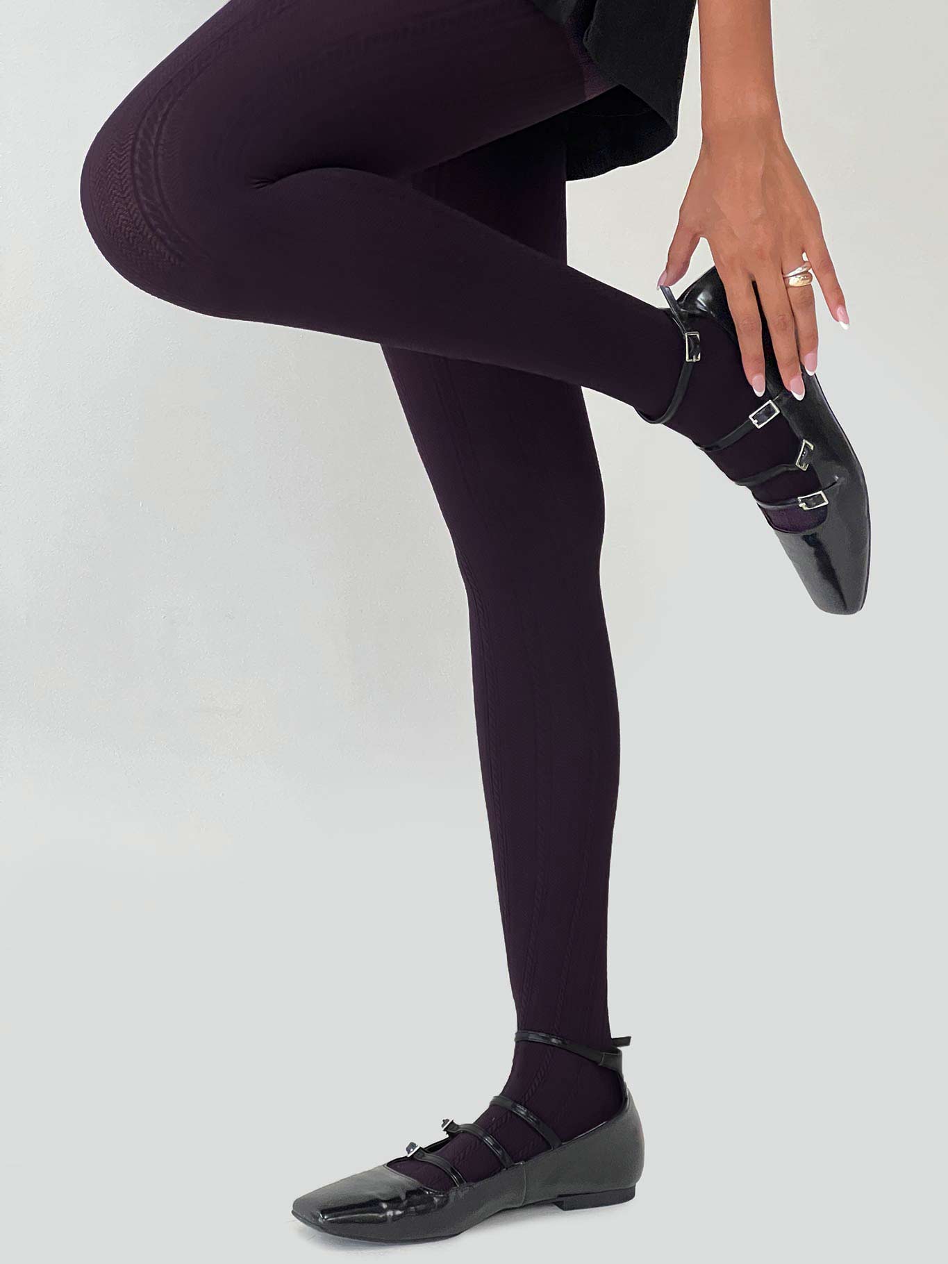 Back With Love Stockings Plum、mySite、solidvoid