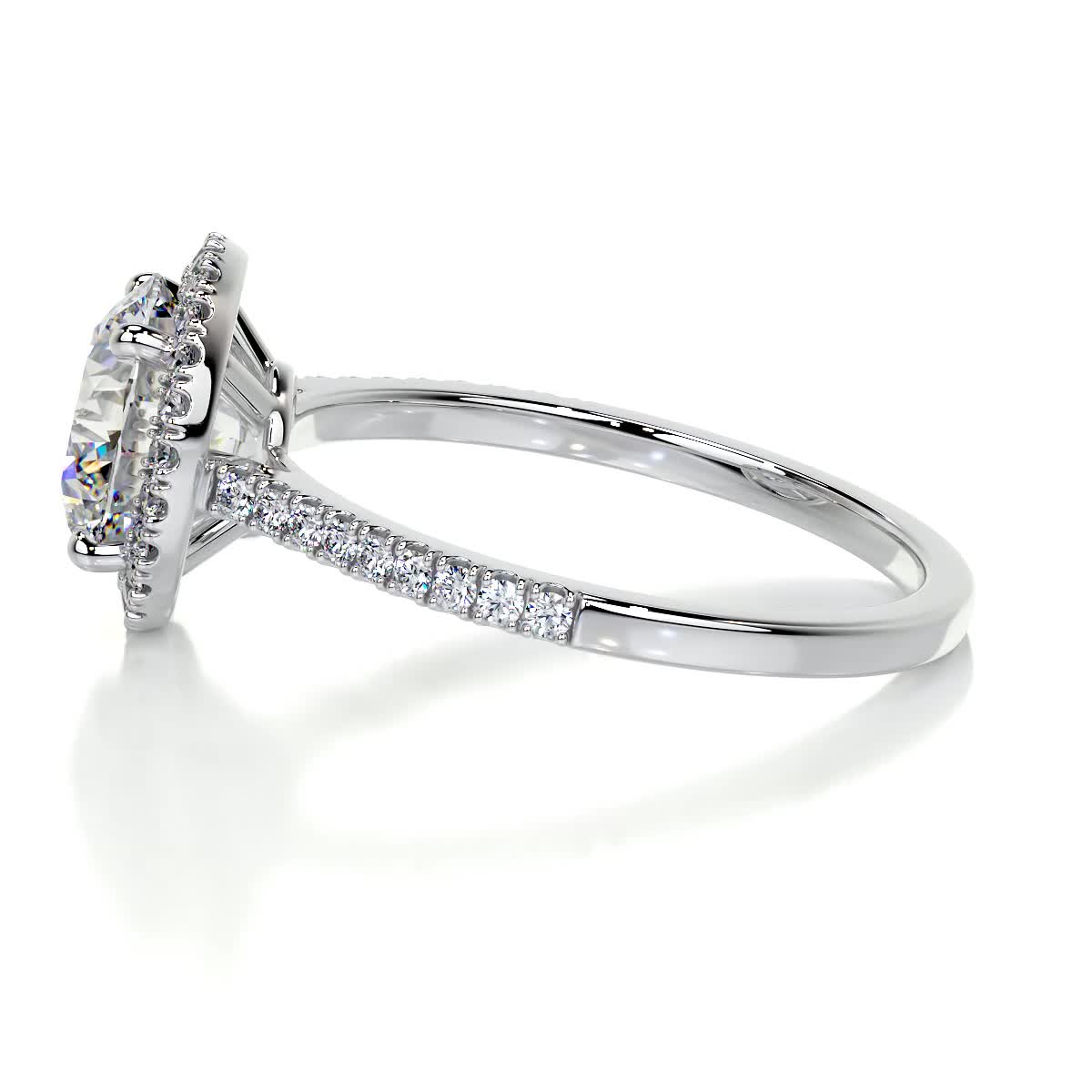 Layla Moissanite & Diamond Ring - 14K White Gold、mySite、hinf8tx79