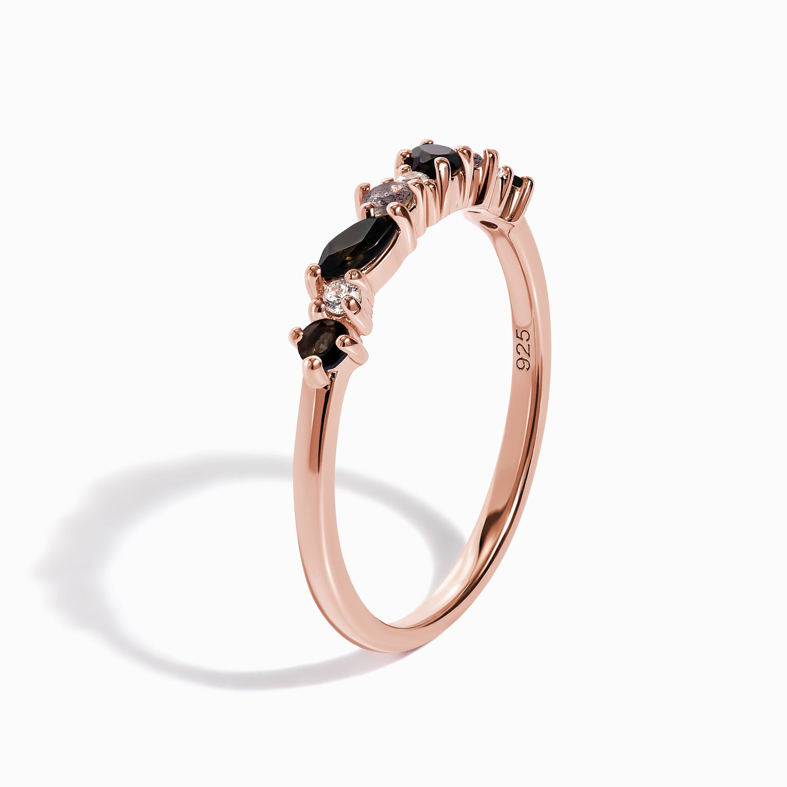 Black Obsidian White Zircon Ring - Grace、mySite、hinf8tx79