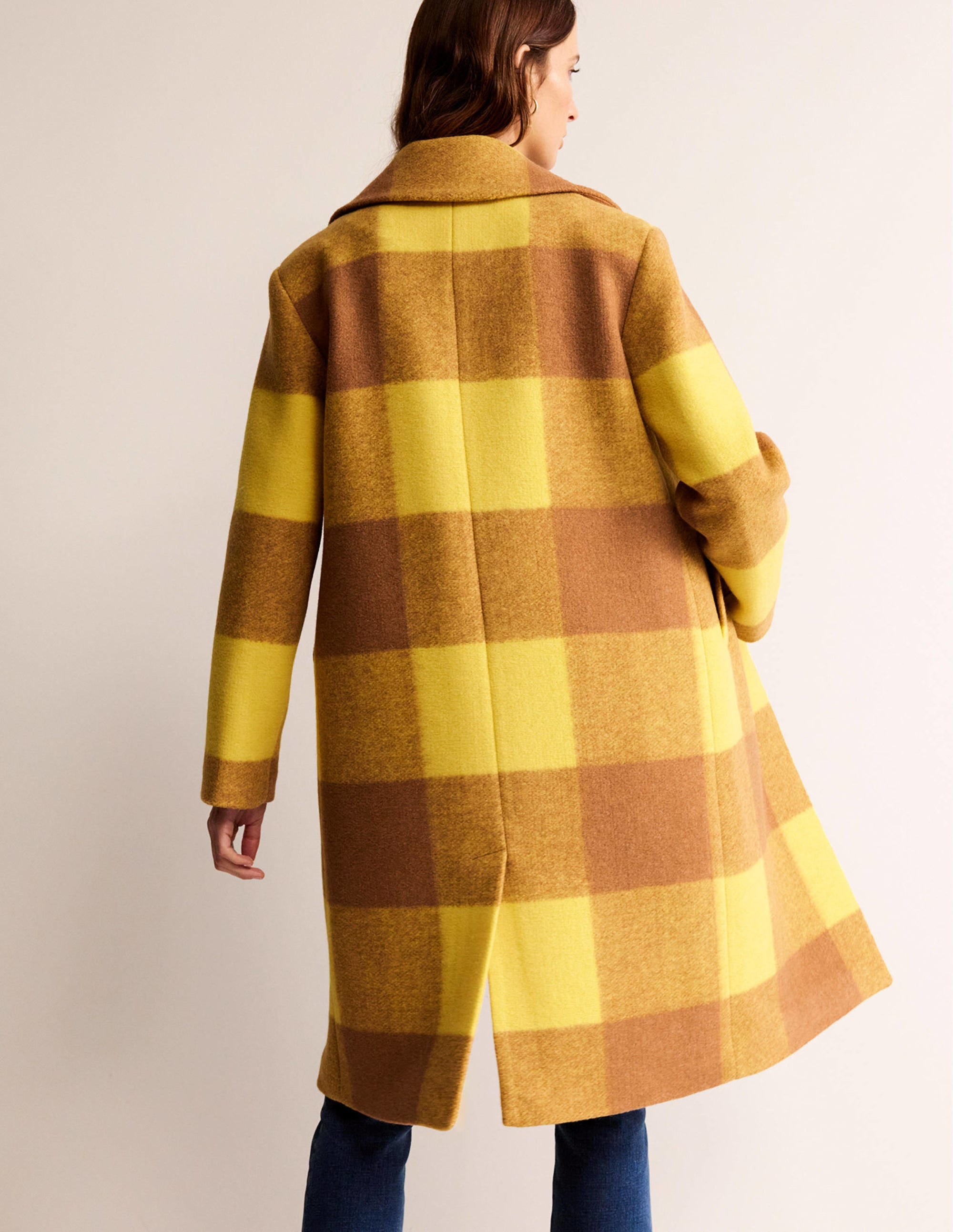  Relaxed-Fit Checked Coat-Yellow Check、mySite、ashleygrahame