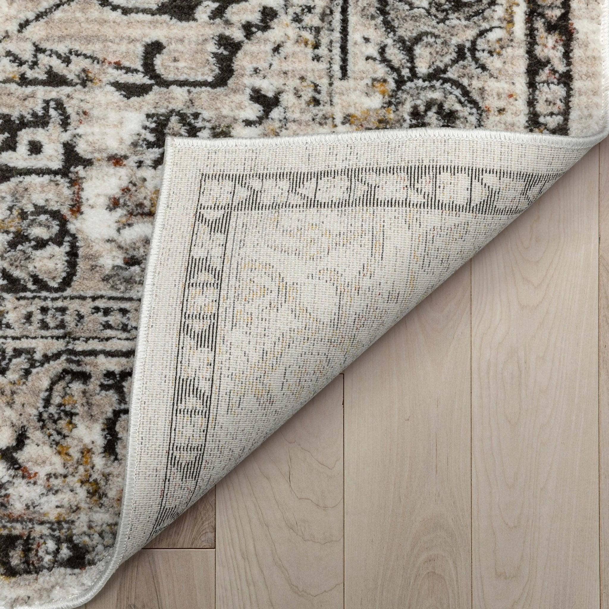 Heriz Medallion Modern Vintage Grey Ivory High-Low Rug、mySite、gigharbornorthrealestate