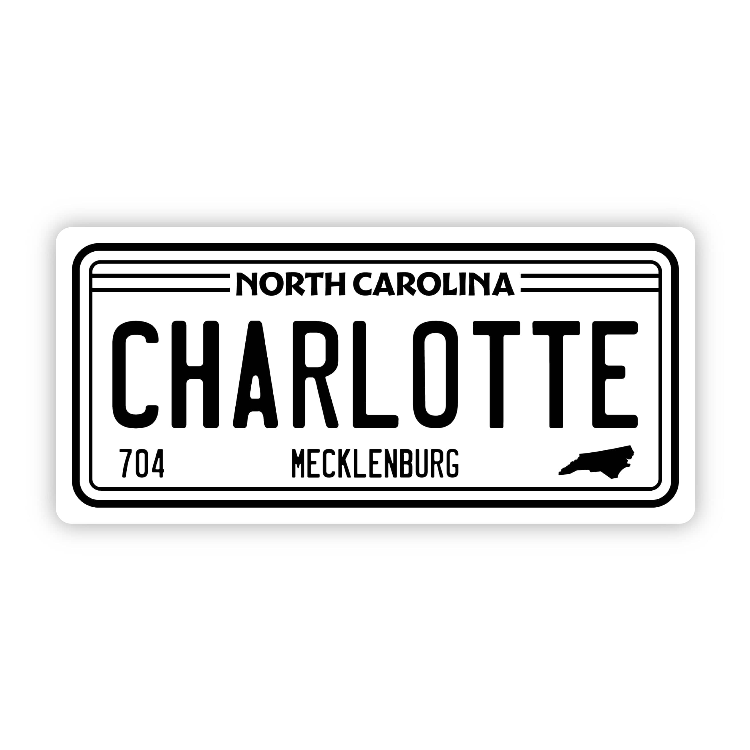  Charlotte North Carolina 704 License Plate Sticker、mySite、ghnorth