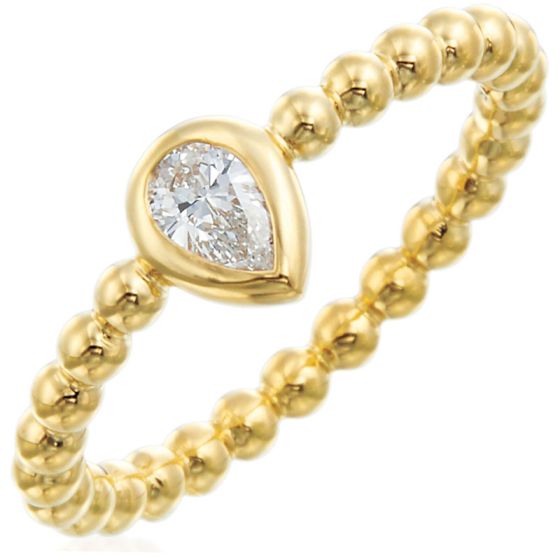 Gumuchian Nutmeg 18k Gold Beaded Diamond Ring、mySite、hinf8tx79