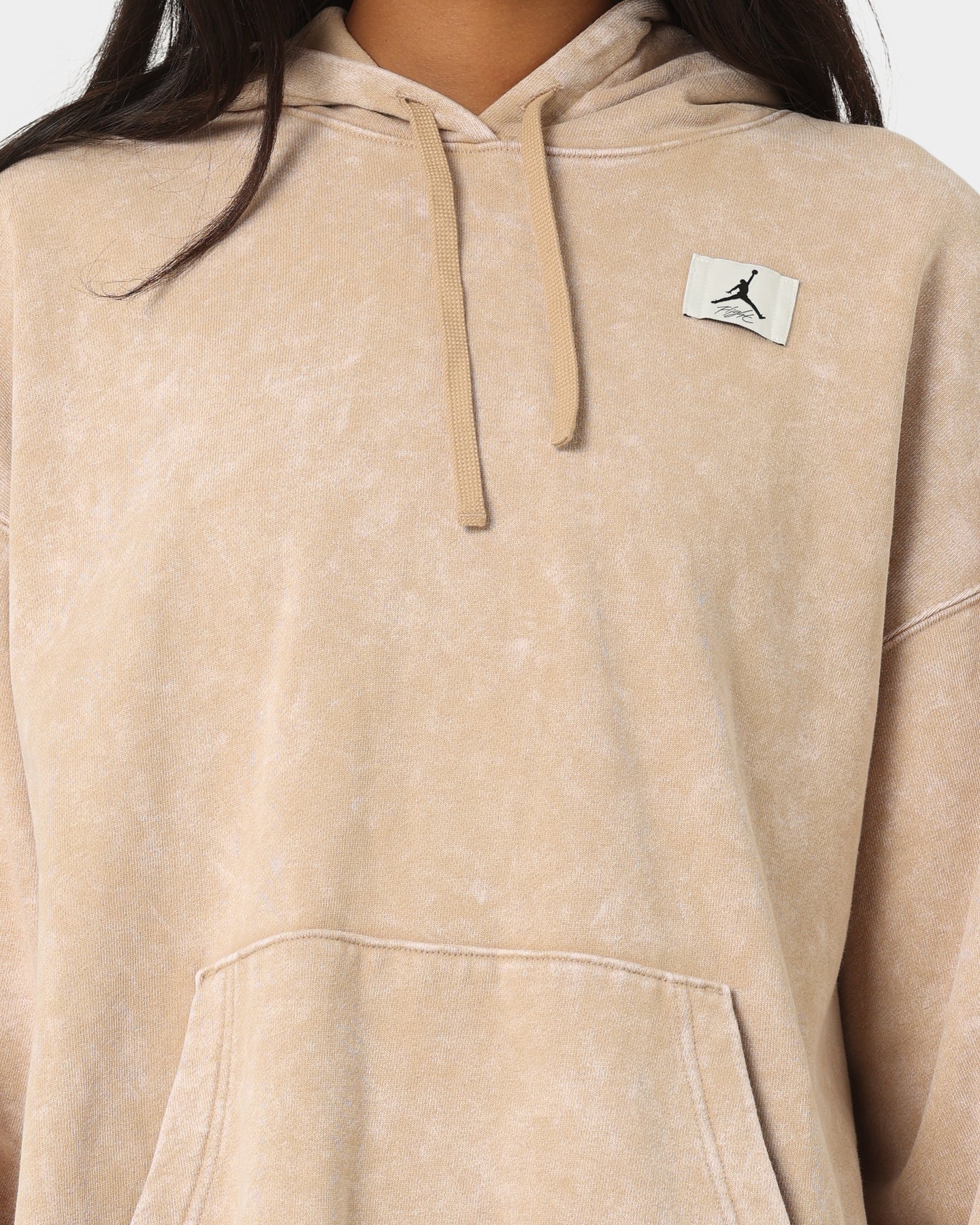 Jordan Women's Flight Fleece Washed Hoodie Desert、mySite、zt4zffjzw