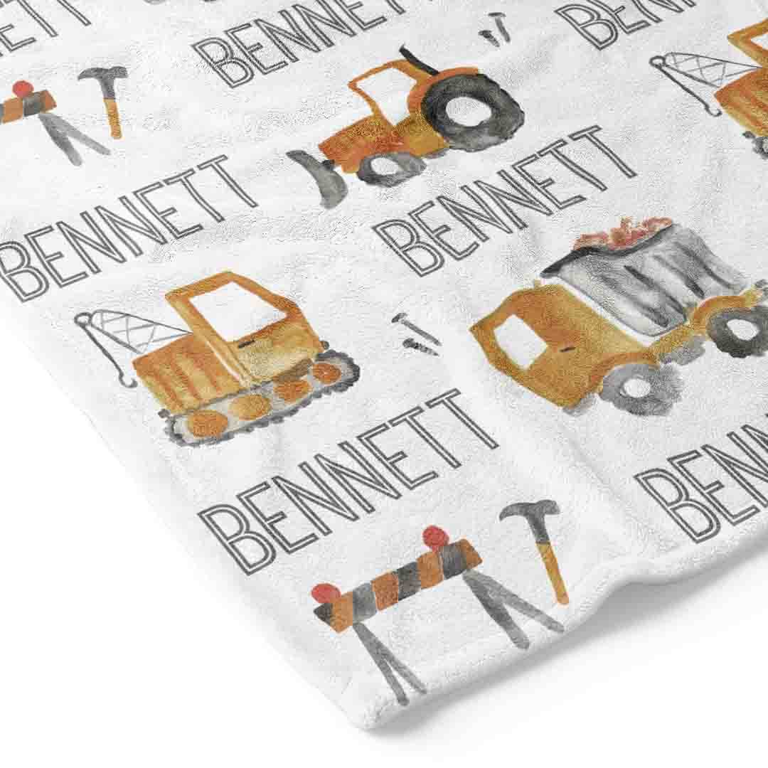  Little Digger Personalized Toddler Blanket、mySite、layawaytickets