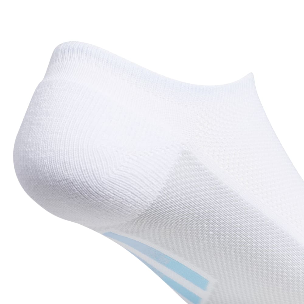 adidas Women's Superlite 3 Stripe No-Show Socks 3 Pack (White)