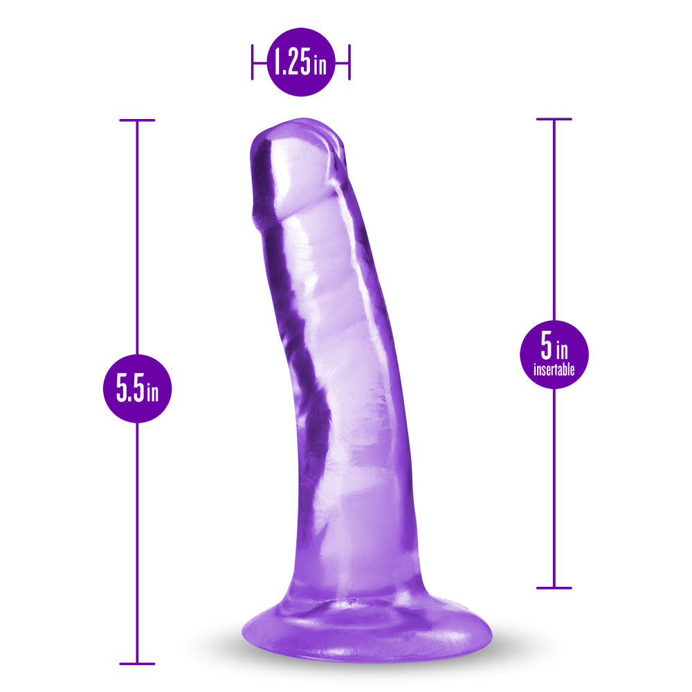 B Yours Plus By Blush® | Hard N’ Happy Realistic G-Spot Purple 5.5-Inch Long Dildo With Suction Cup Base、mySite、bottomscart
