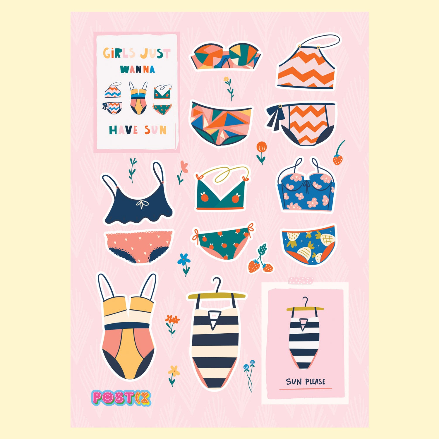  Swimwear Style Sticker Sheet、mySite、ghnorth