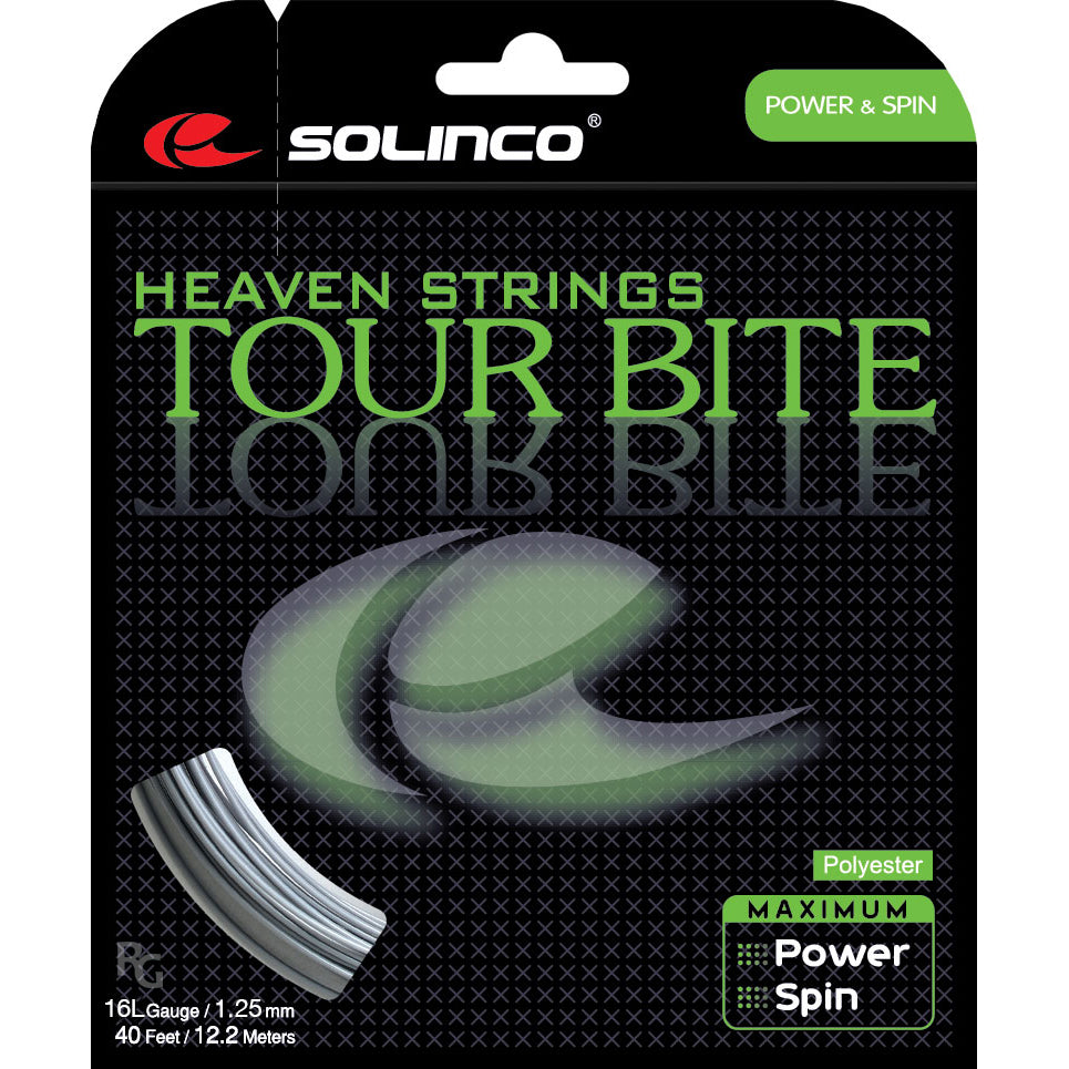 Solinco Tour Bite 16L/1.25 Tennis String (Silver)