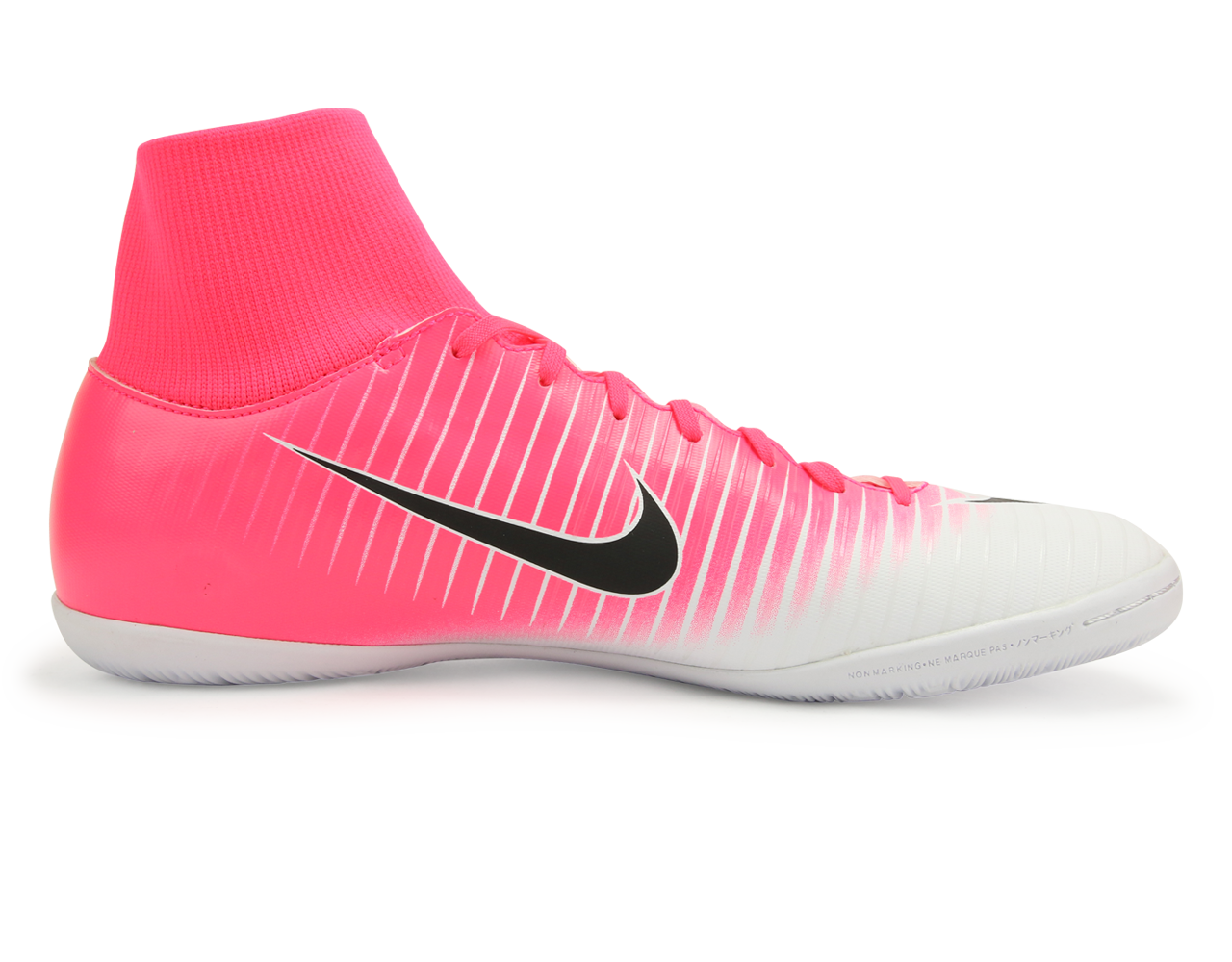 Nike Men's MercurialX Victory VI Dynamic Fit Indoor Soccer Shoes Racer Pink/Black/White、mySite、noshort