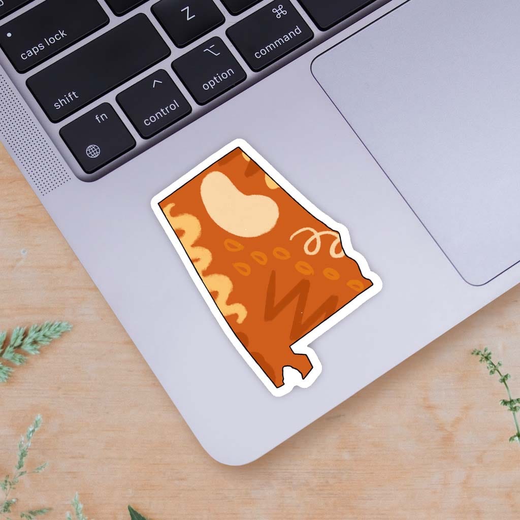  Alabama Orange Abstract Sticker、mySite、ghnorth