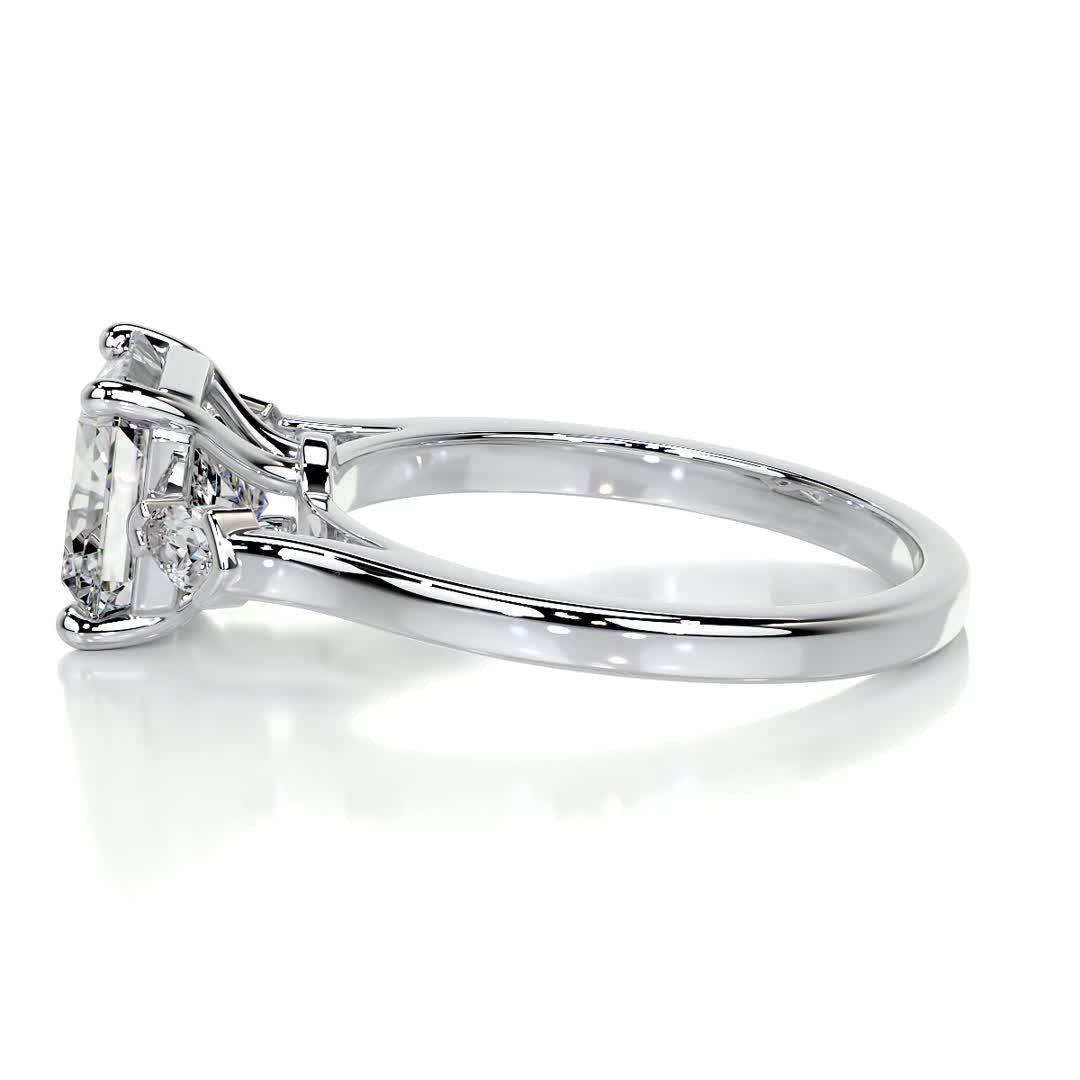 Mindy Moissanite & Diamond Ring -18K White Gold、mySite、hinf8tx79