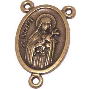  St. Theresa of Lisieux - Bronze - the little flower of Jesus (2.2x1.6 cm-0.86x0.6)、mySite、elrpsem3k