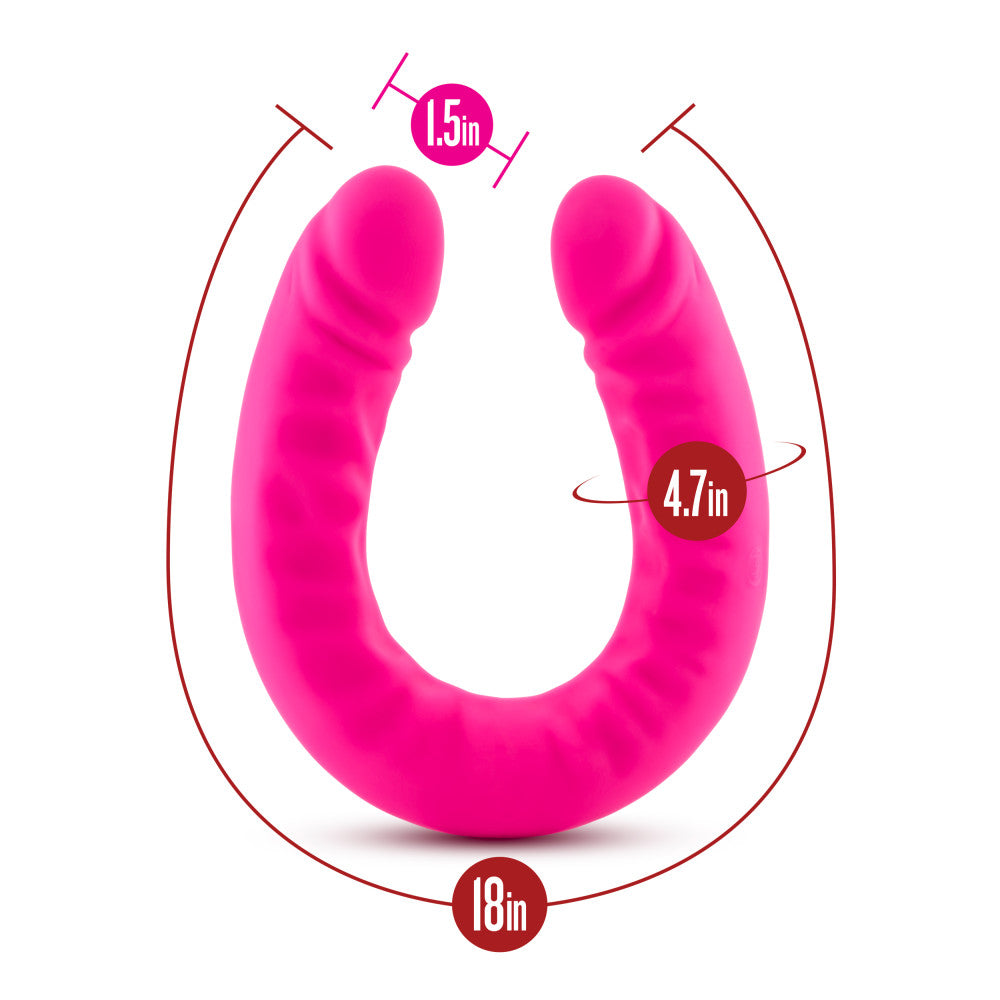 Ruse By Blush® | G-Spot Hot Pink 18-Inch Long Dildo、mySite、bottomscart