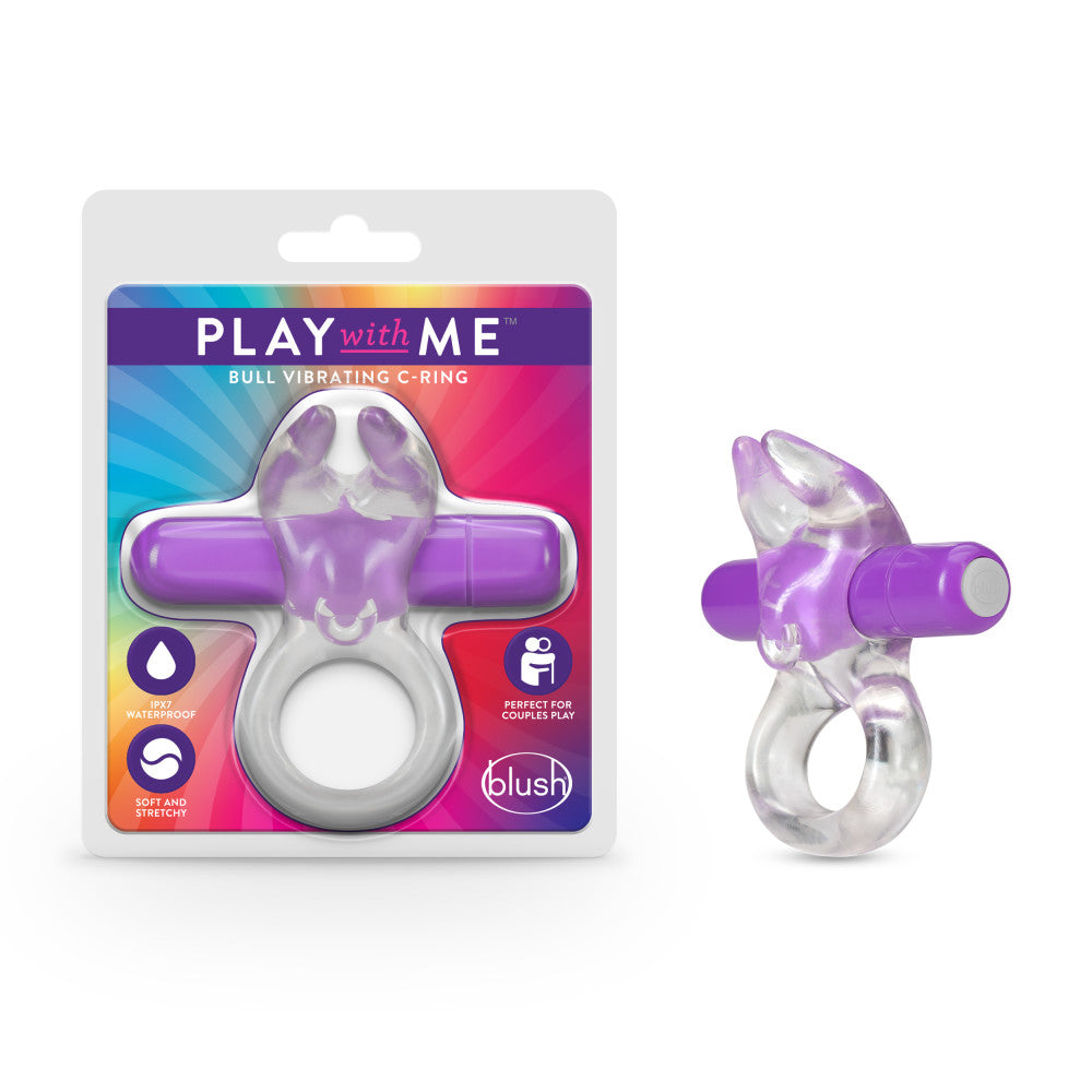 Play With Me By Blush® | Bull Ring: Purple Vibrating Penis Ring、mySite、bottomscart