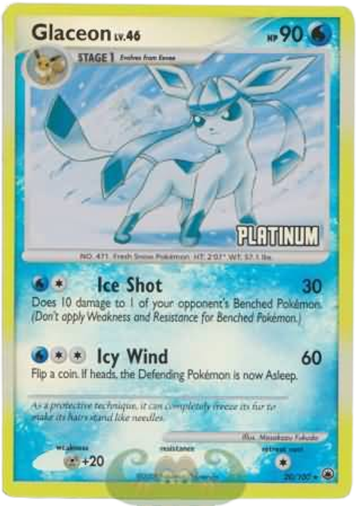 Glaceon - 20/100 - Reverse Holo BK Promo、mySite、waistdrama