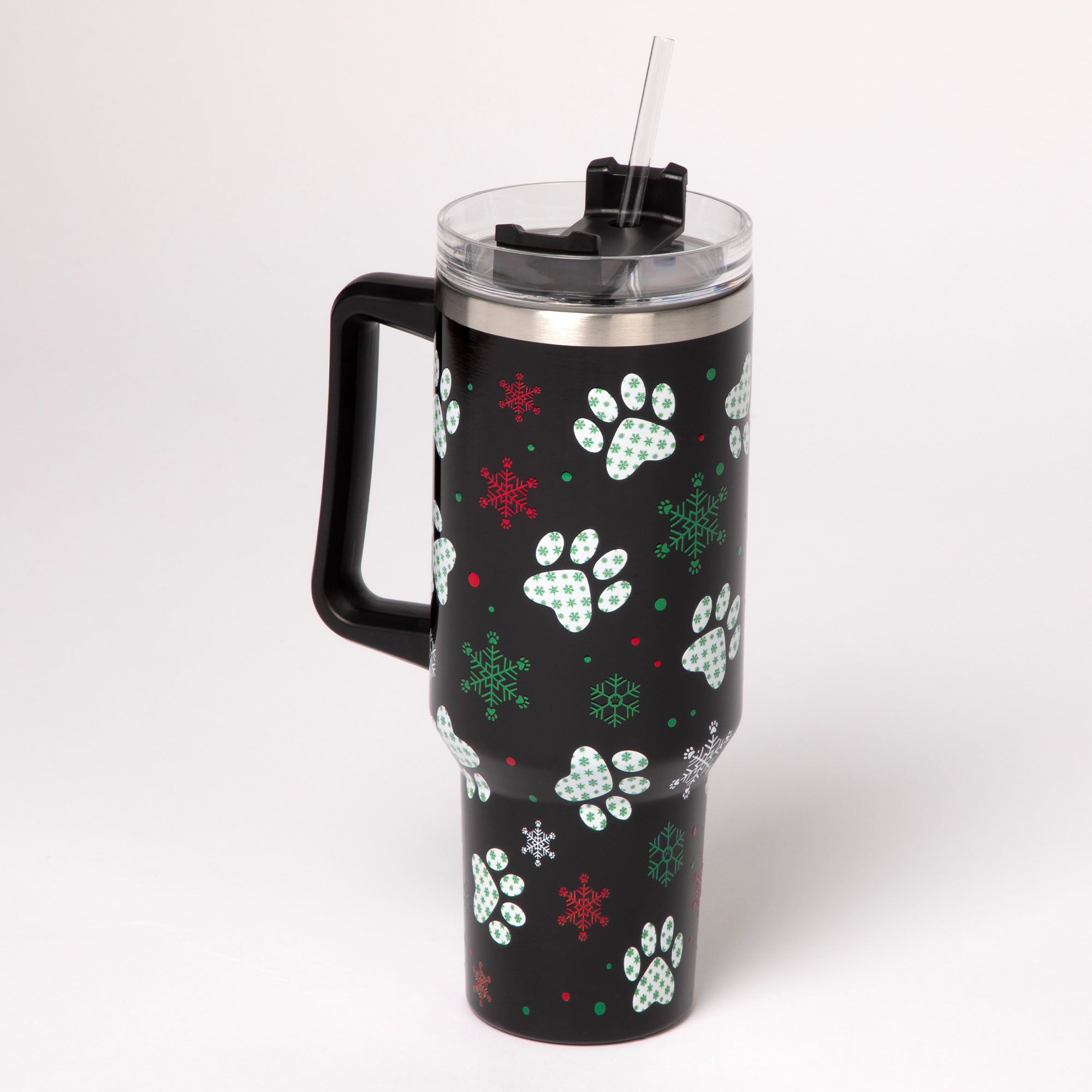 Paw Print Vacuum Sealed Stainless Steel Tumbler - 40 oz、mySite、camillekostekn