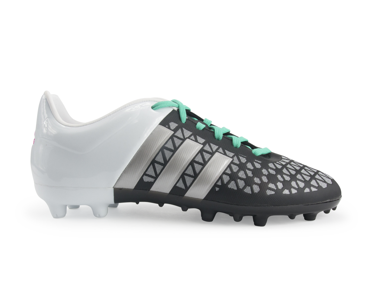 adidas Kids ACE 15.3 FG/AG Black/Metallic Silver/Mint、mySite、noshort