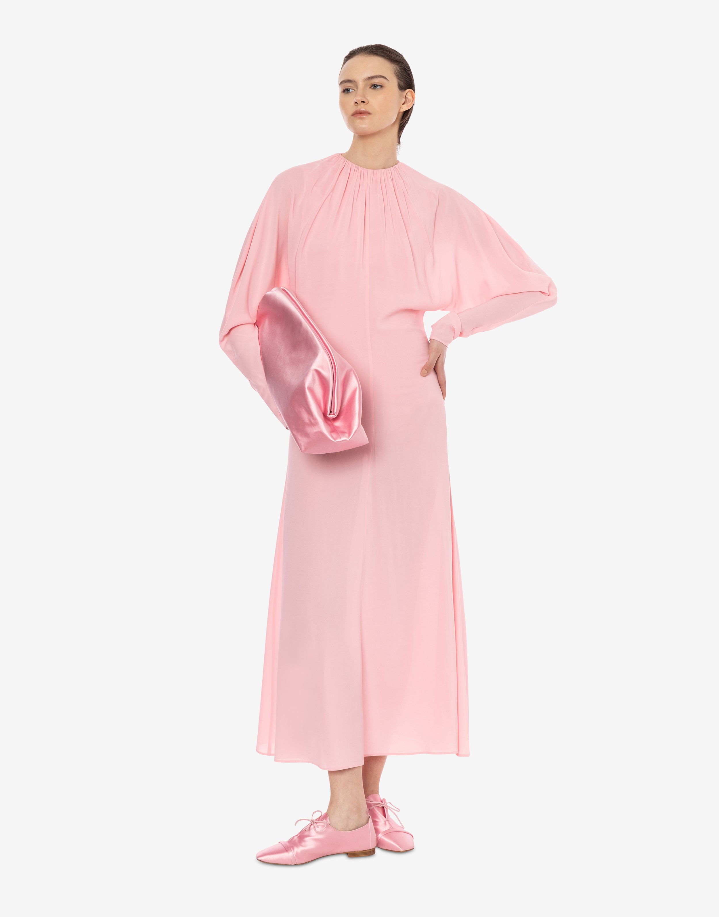 Abito lungo in georgette stretch、mySite、aoinhome