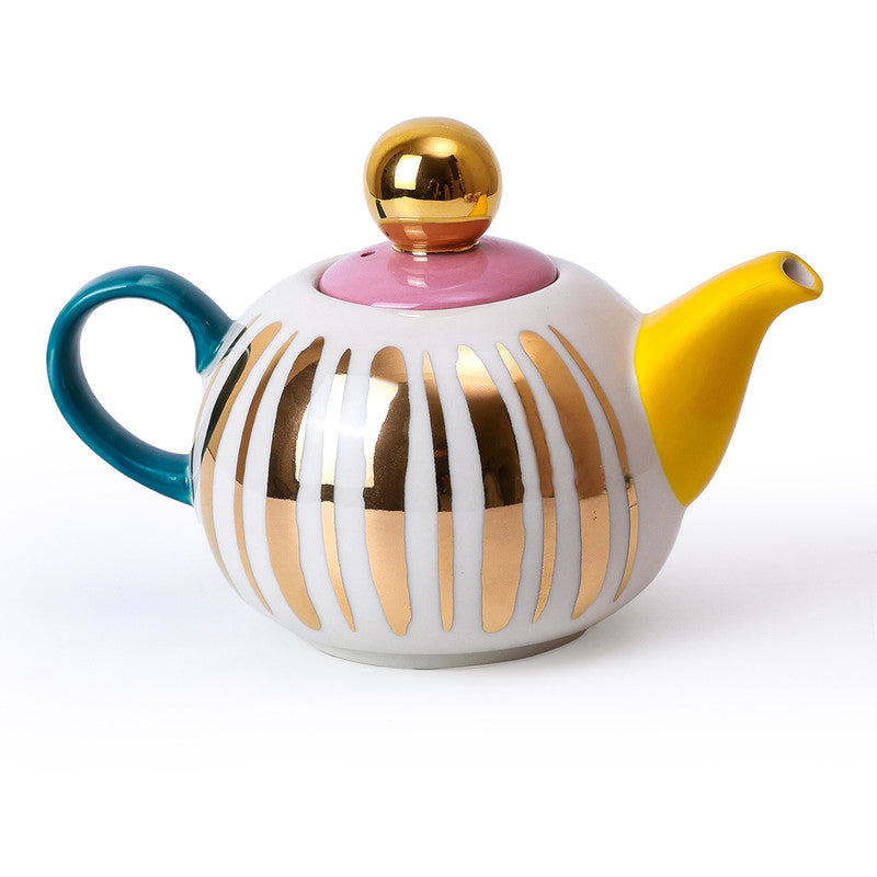 Ceramic Tea Pot Set | Tea Pot & Cups | Multicolour | Set of 3、mySite、camillekostekn