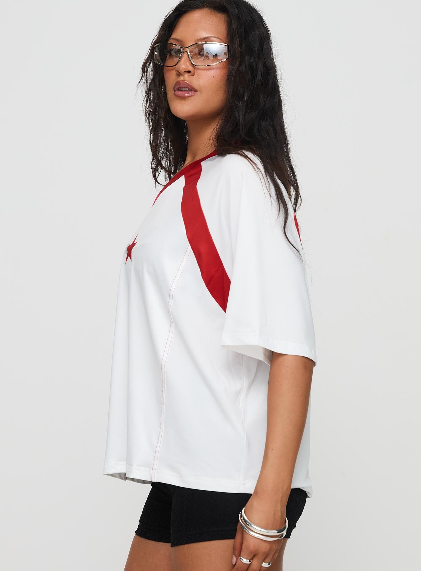 One Star Top White / Red、mySite、solidvoid
