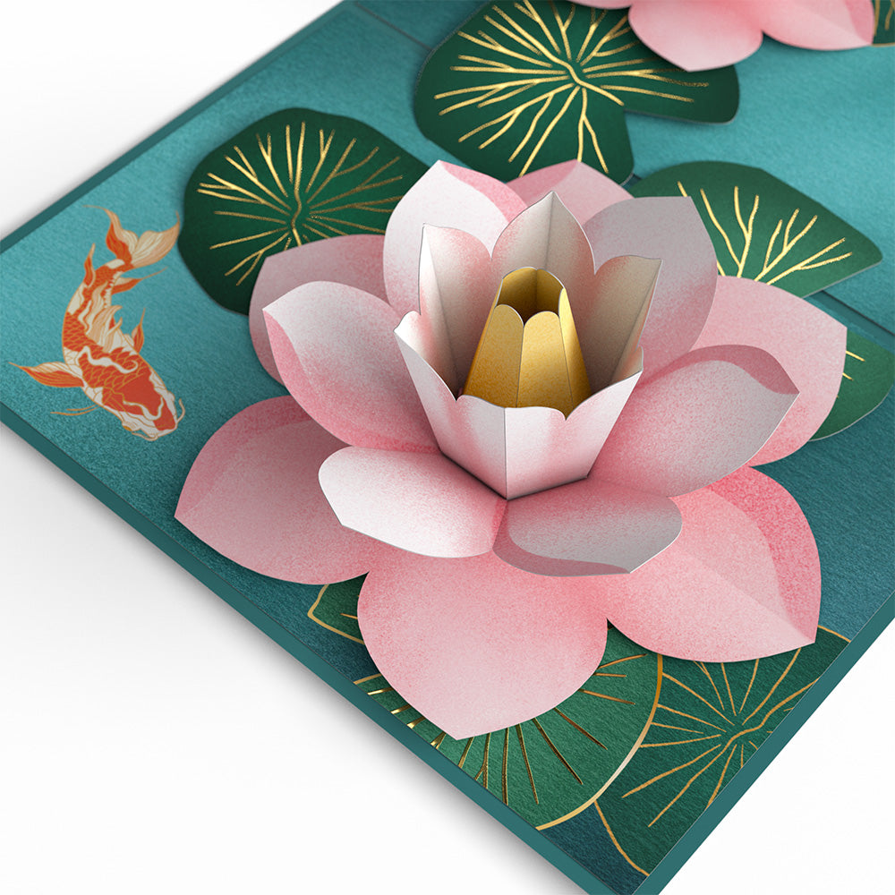 Koi Fish and Lotus Pond Mother's Day Pop-Up Card and Sentiment Set for Daughter、mySite、solidvoid