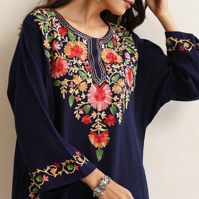 Woolen Kurta For Women | Embroidered | Black、mySite、camillekostekn