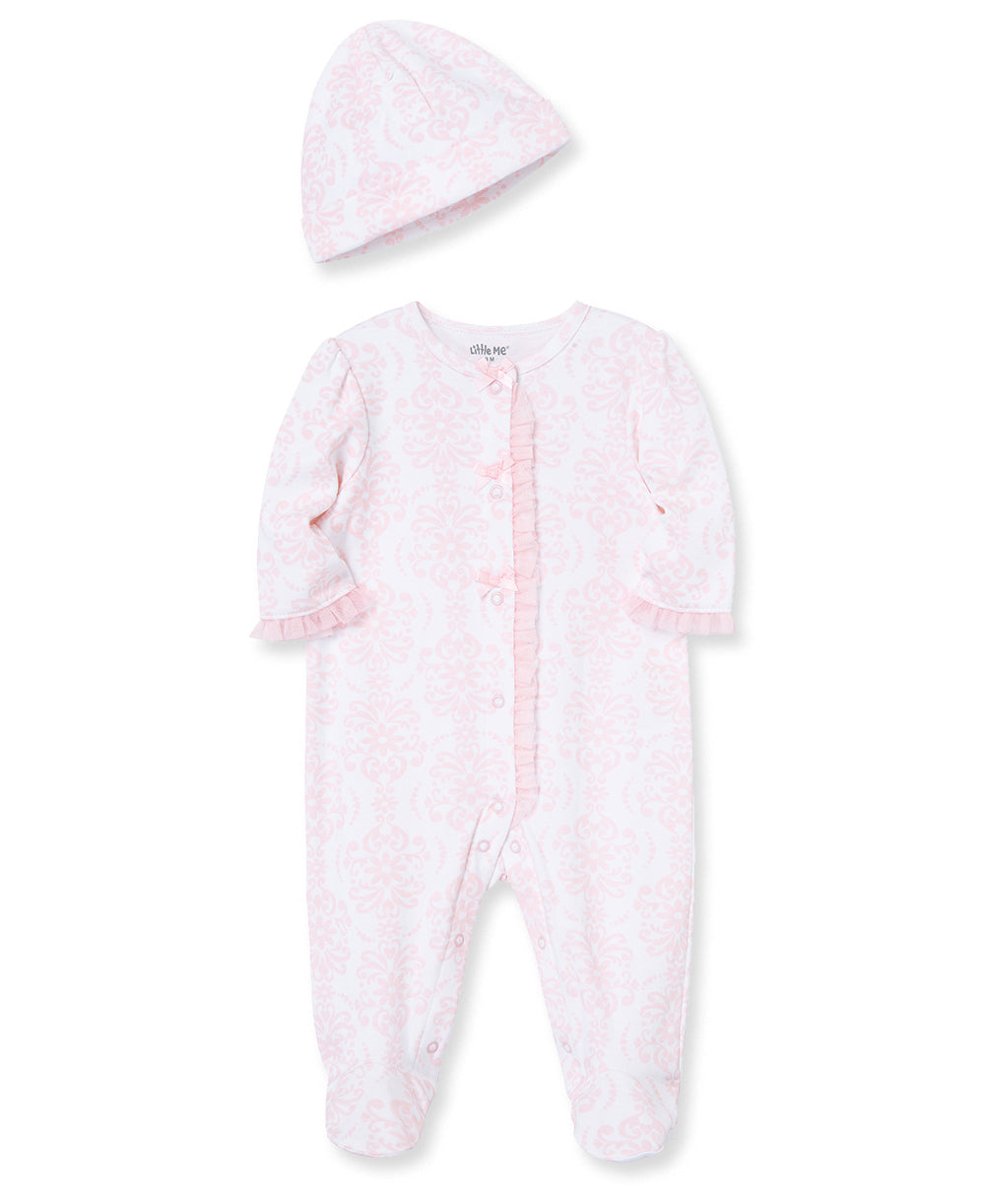  Damask Scroll Footed One-Piece And Hat、mySite、layawaytickets