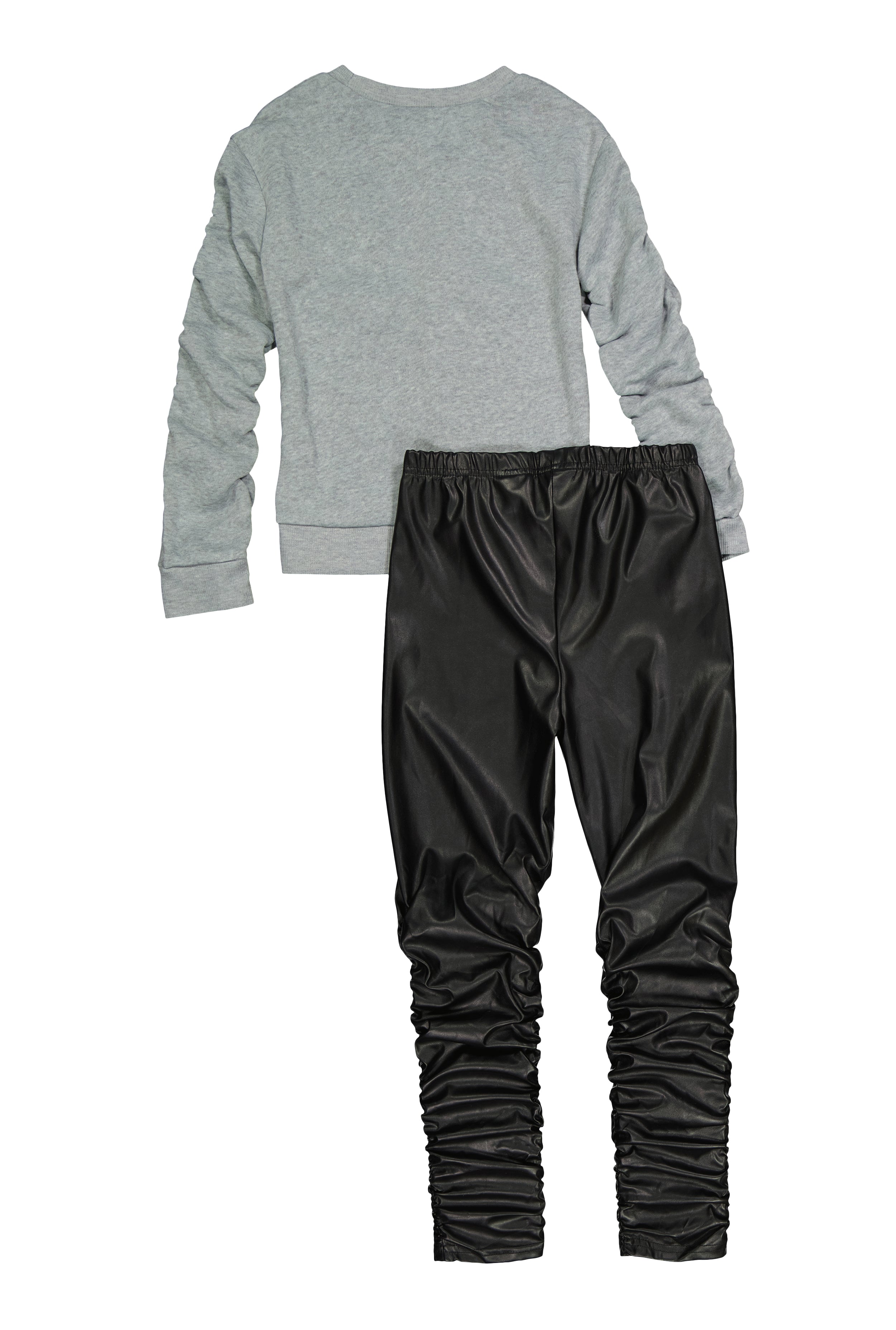 Girls Love Bear Graphic Sweatshirt and Stacked Leggings、mySite、camillekostekn