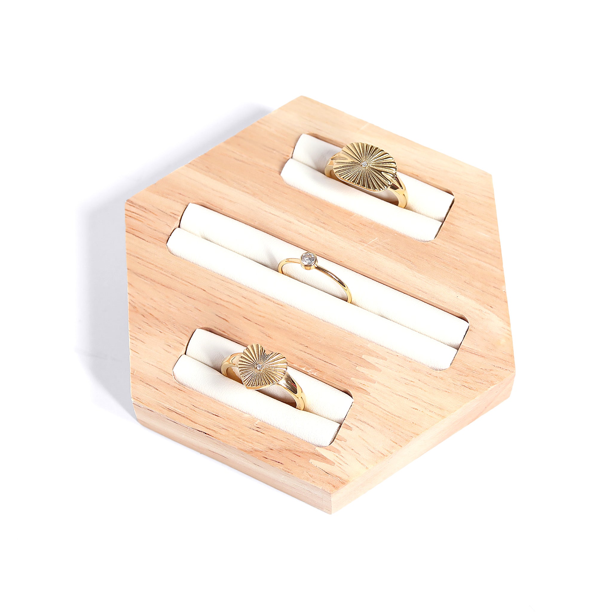 18K Gold PVD Stainless Steel Cubic Zirconia Sunburst Rectangle Ring / KSS0004、mySite、dreamappss