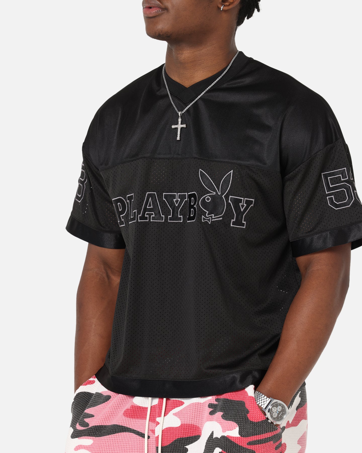 Playboy Boxy Football Jersey Black、mySite、zt4zffjzw