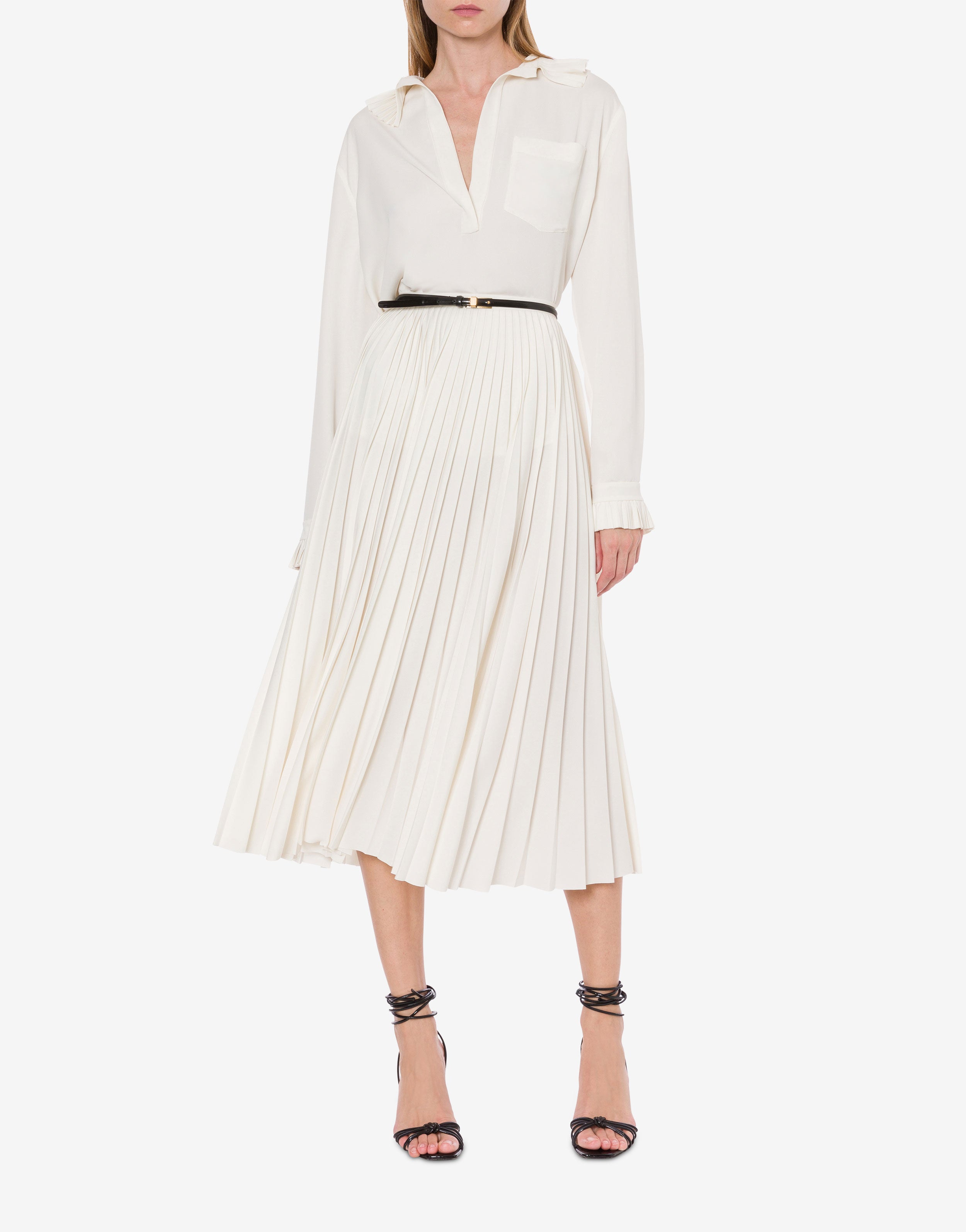 Gonna plissettata in crêpe fluido、mySite、aoinhome