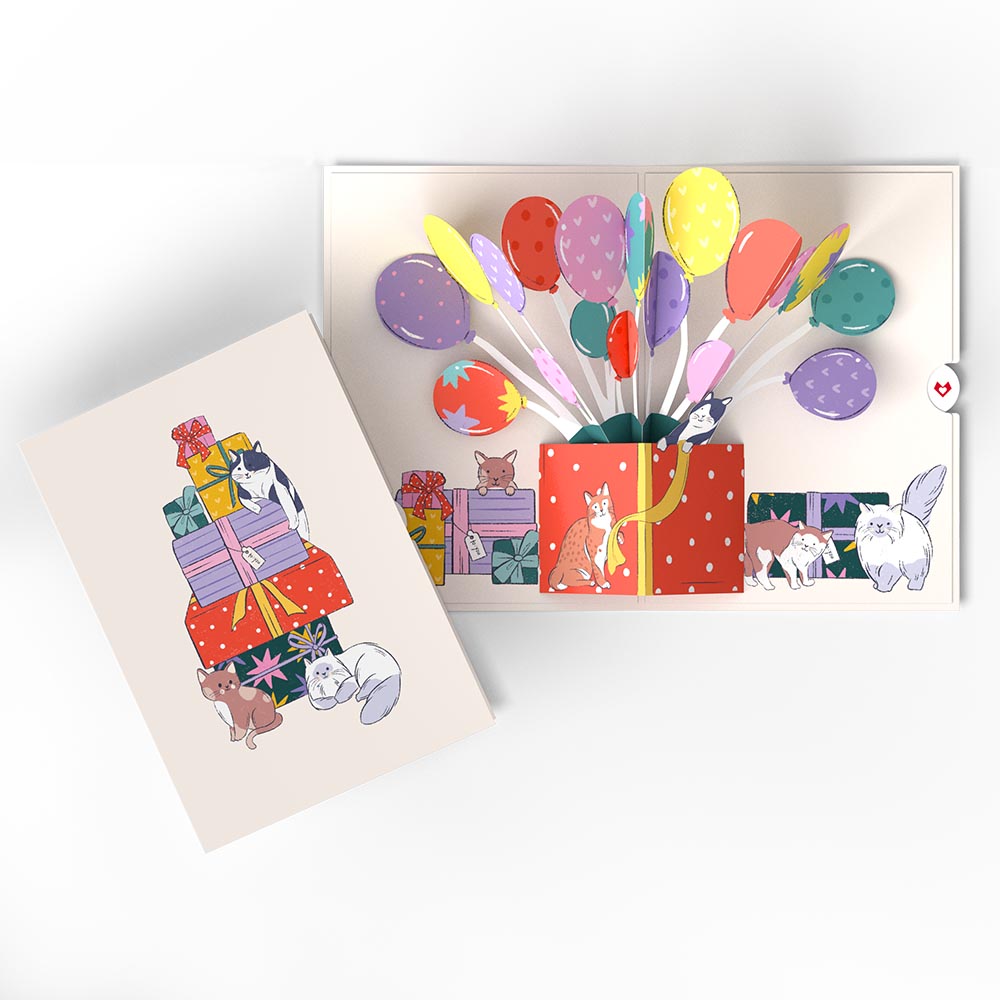 Curious Cats Birthday Pop-Up Card、mySite、solidvoid