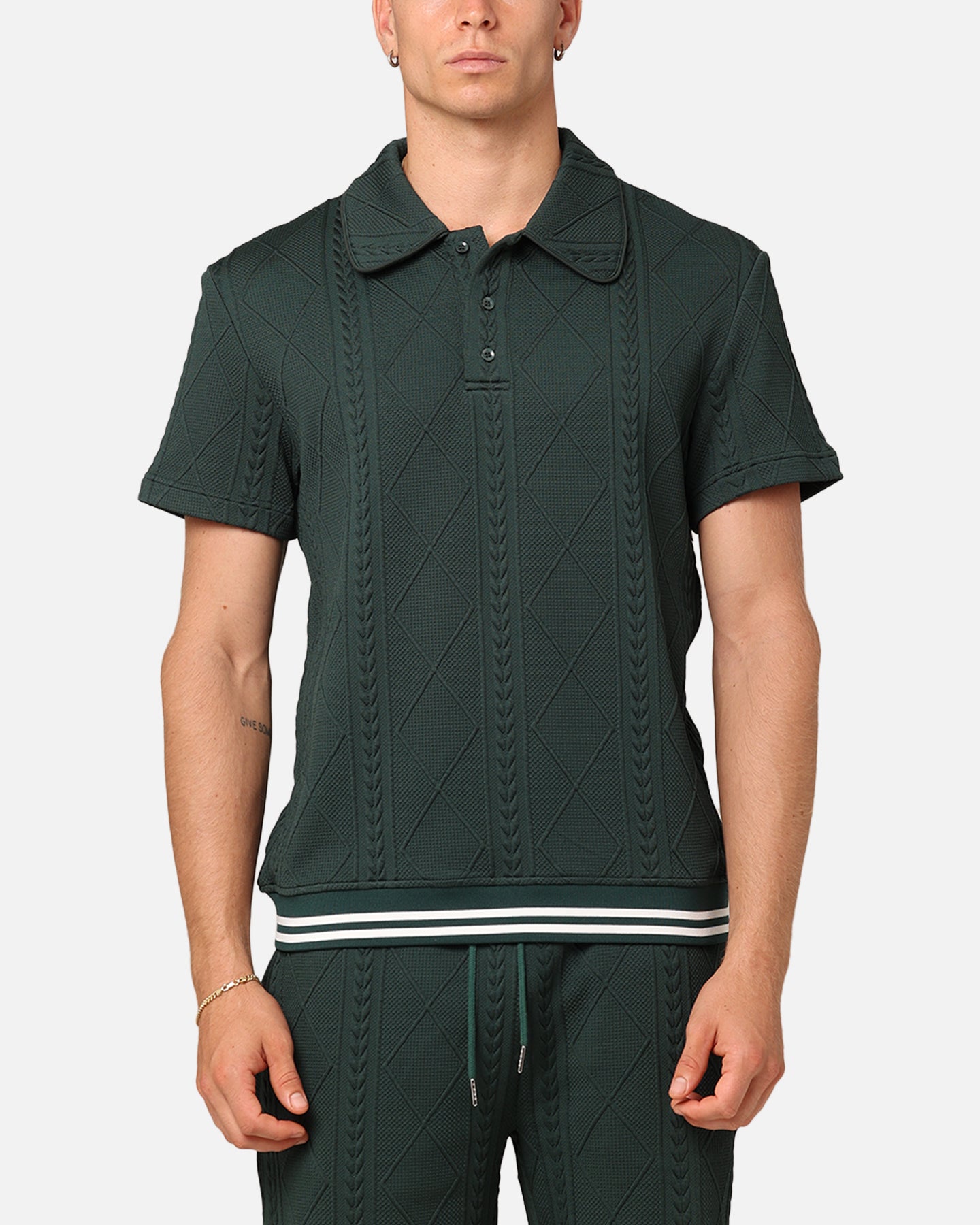 XXIII Danny Knit Polo Shirt Deep Green、mySite、zt4zffjzw